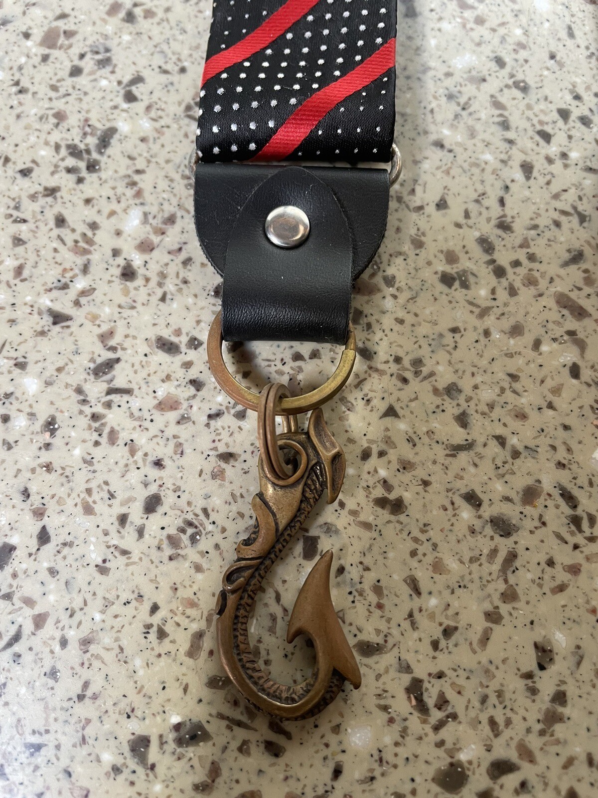 Black And Red Suspenders W/ Custom Brass Hardware