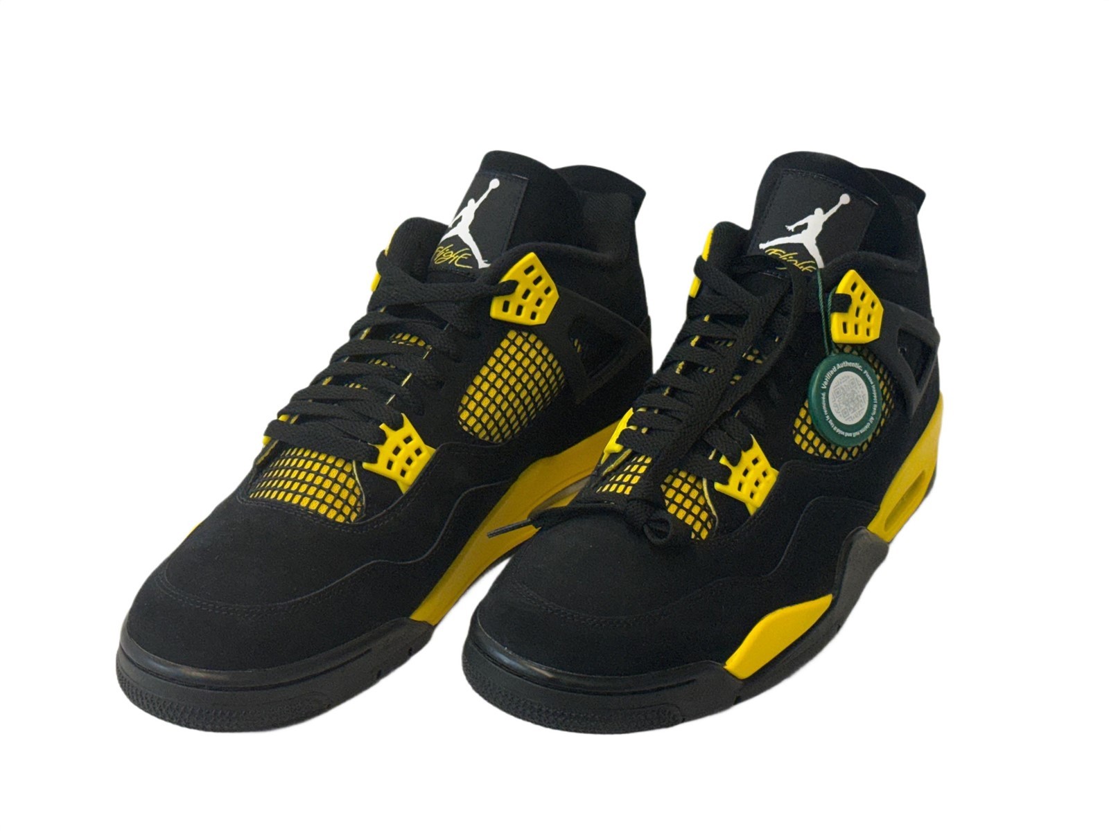 Nike Air Jordan Men’s 4 Retro Thunder Black Tour Yellow 12.5 (DH6927-017) NEW
