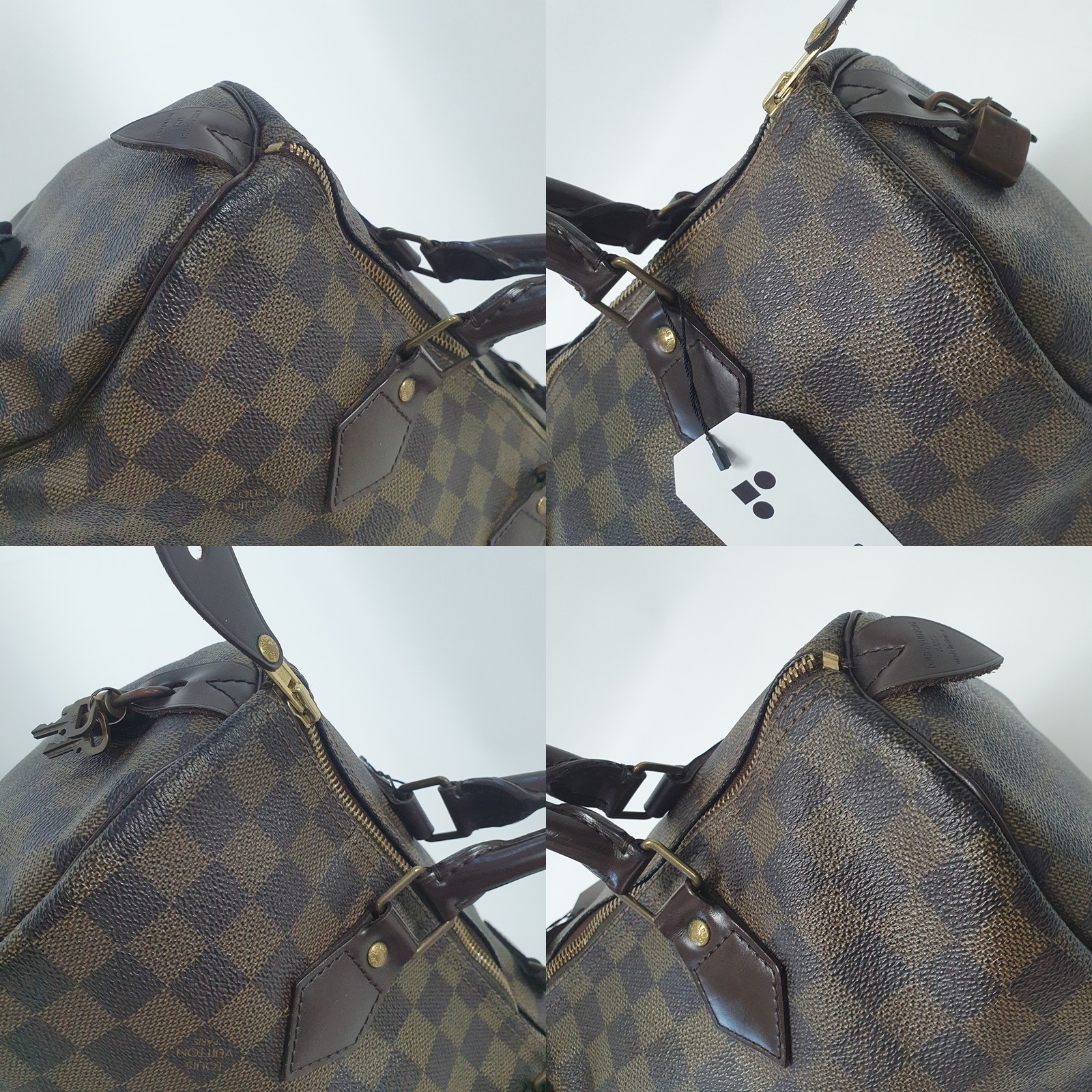 Authentic Louis Vuitton Speedy 30 Damier Ebene N41531 Genuine Daily Bag CLA488