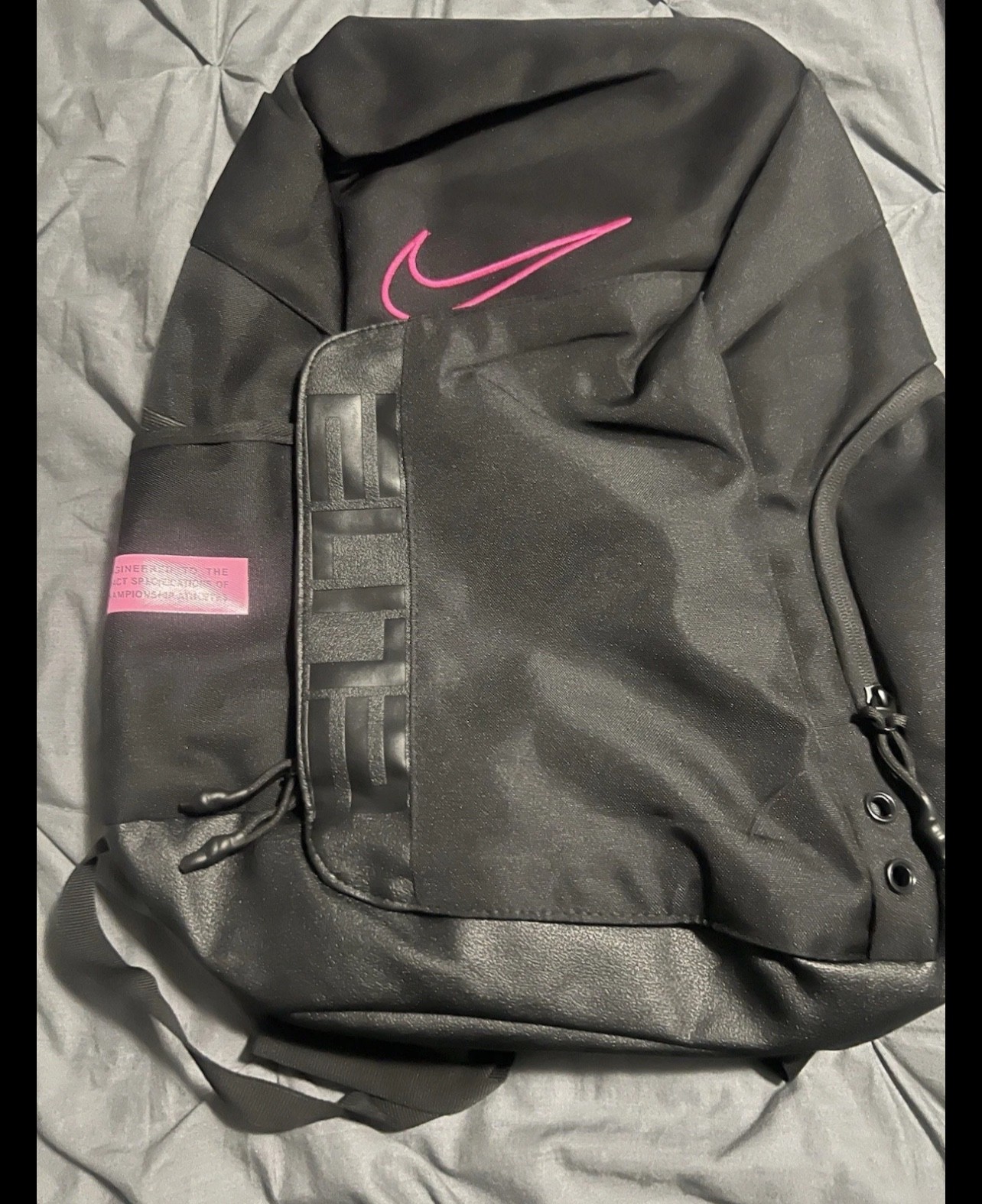 Nike Elite Pro Breast Cancer Awareness Basketball Backpack Black Pink
