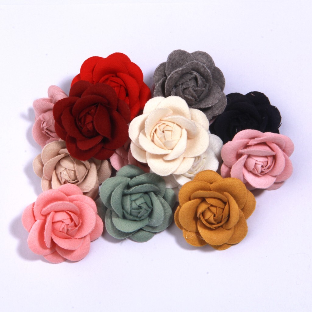 4cm Camellia Flower for Baby Girls Hair Accessories Heads Home Decor Marriage We