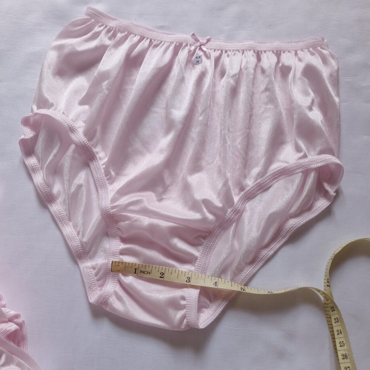 7 Underwear Nylon Silky Soft Silky Panty Light Granny Panties High Waist28″-34″M