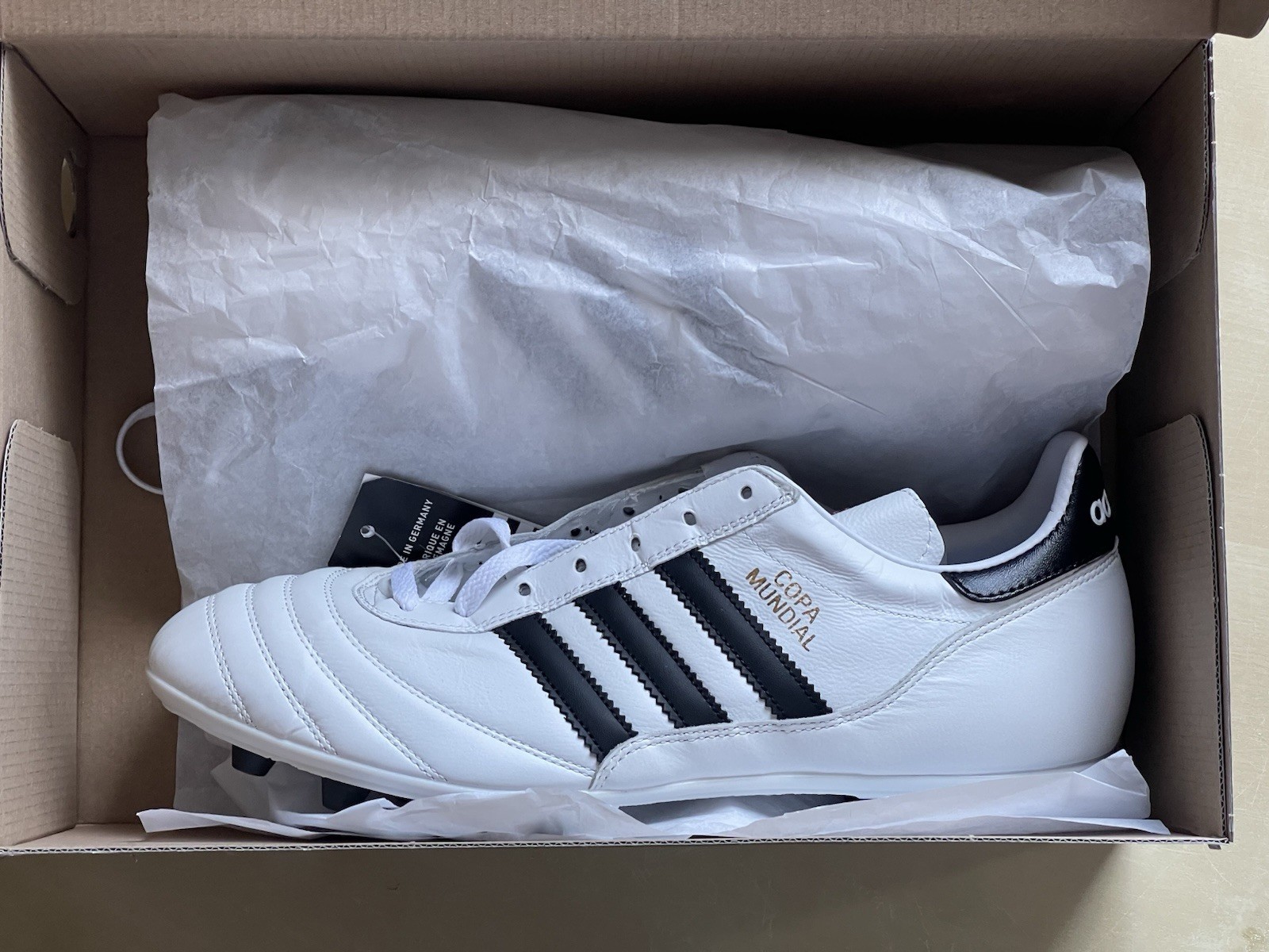 Adidas Copa Mundial Men’s Soccer Cleats Leather White/Black ID4050 Size 11
