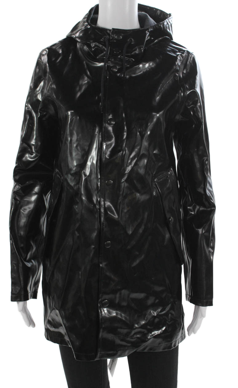 Stutterheim Unisex Adults Rain Coat Black PVC Size 3XS