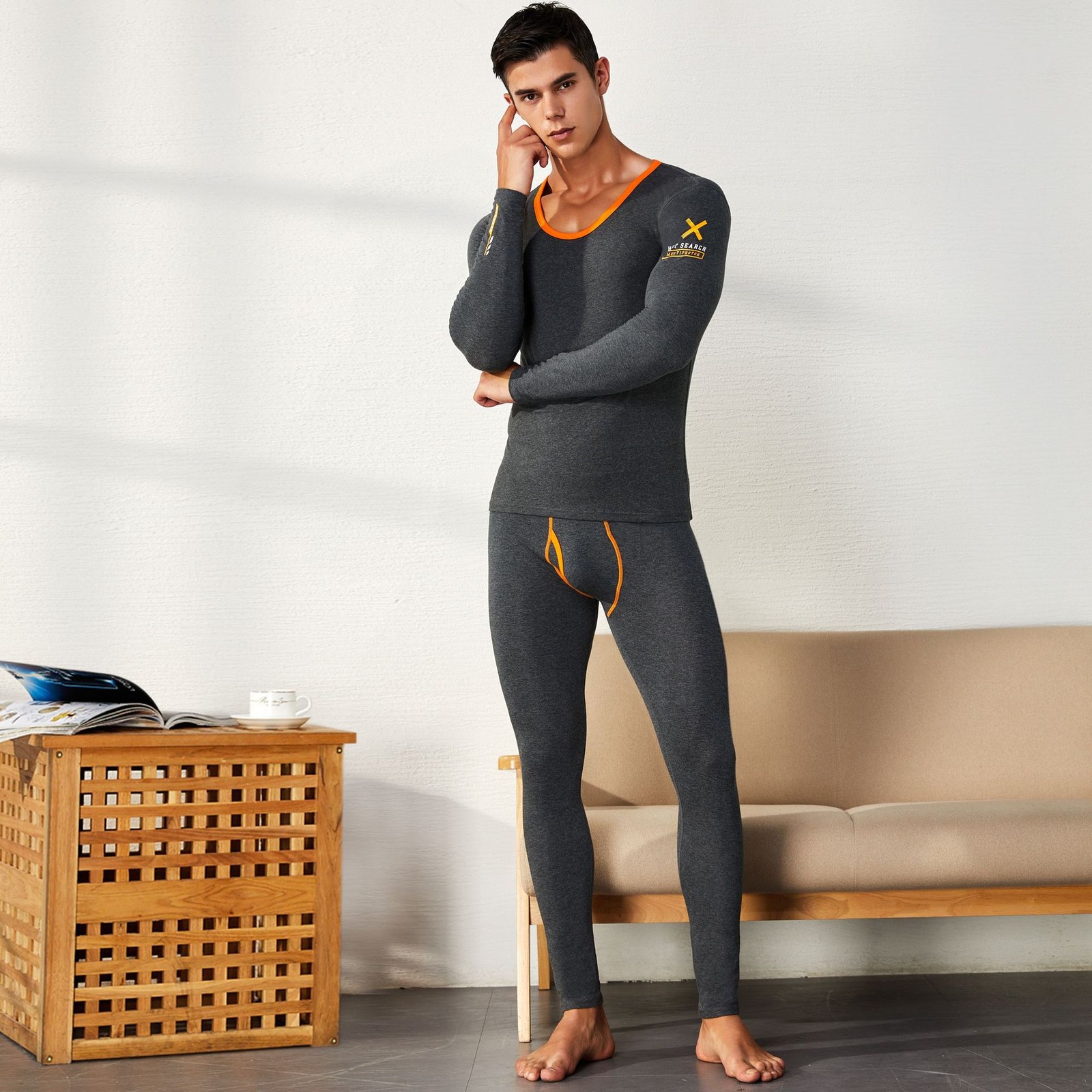 Men’s Thin Thermal Long Johns Set -Base Layer Underwear Pants, Casual Wear