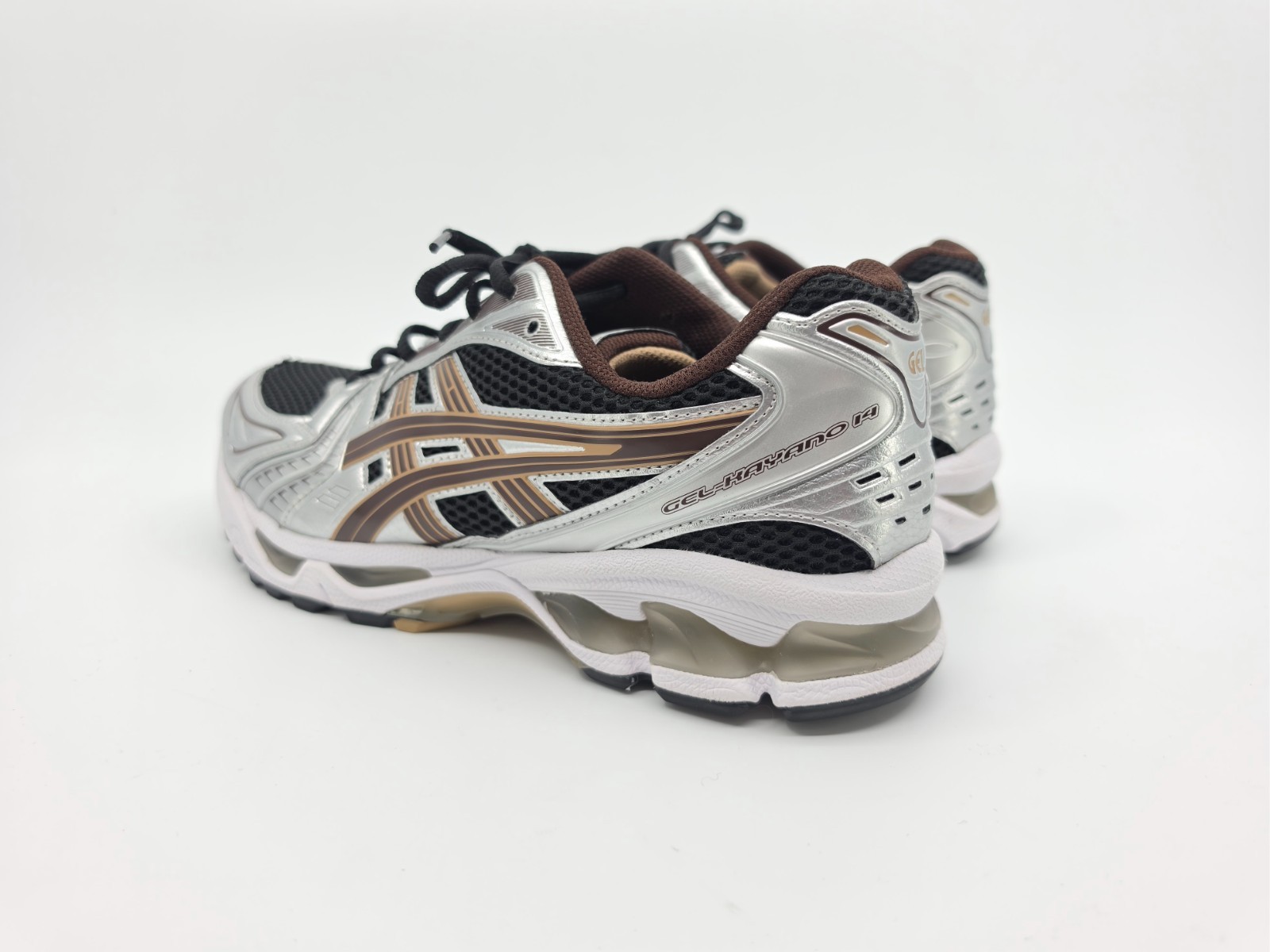 ASICS GEL-Kayano 14 Black Coffee Silver 1201A019 Mens 8.5 Womens 10