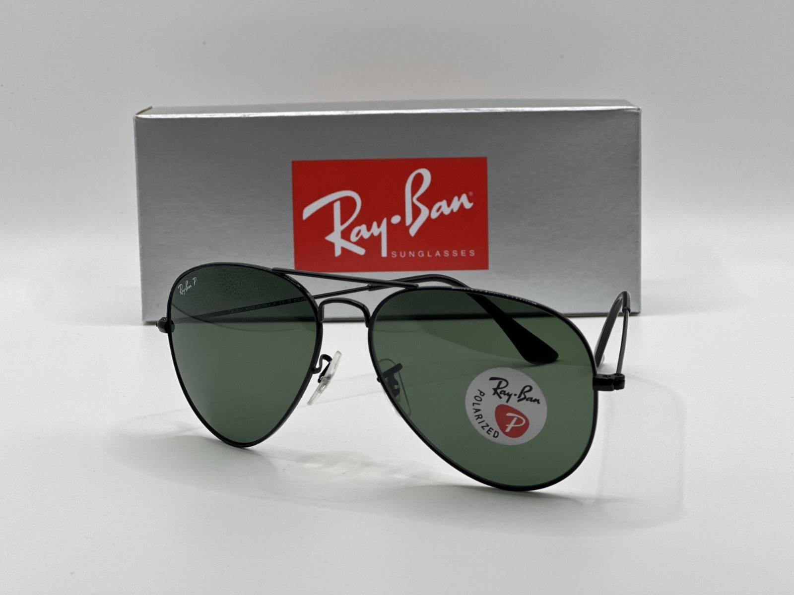 Ray-Ban Sunglasses RB3025 Aviator Classic 58mm Black Frame Polarized Gray Lens