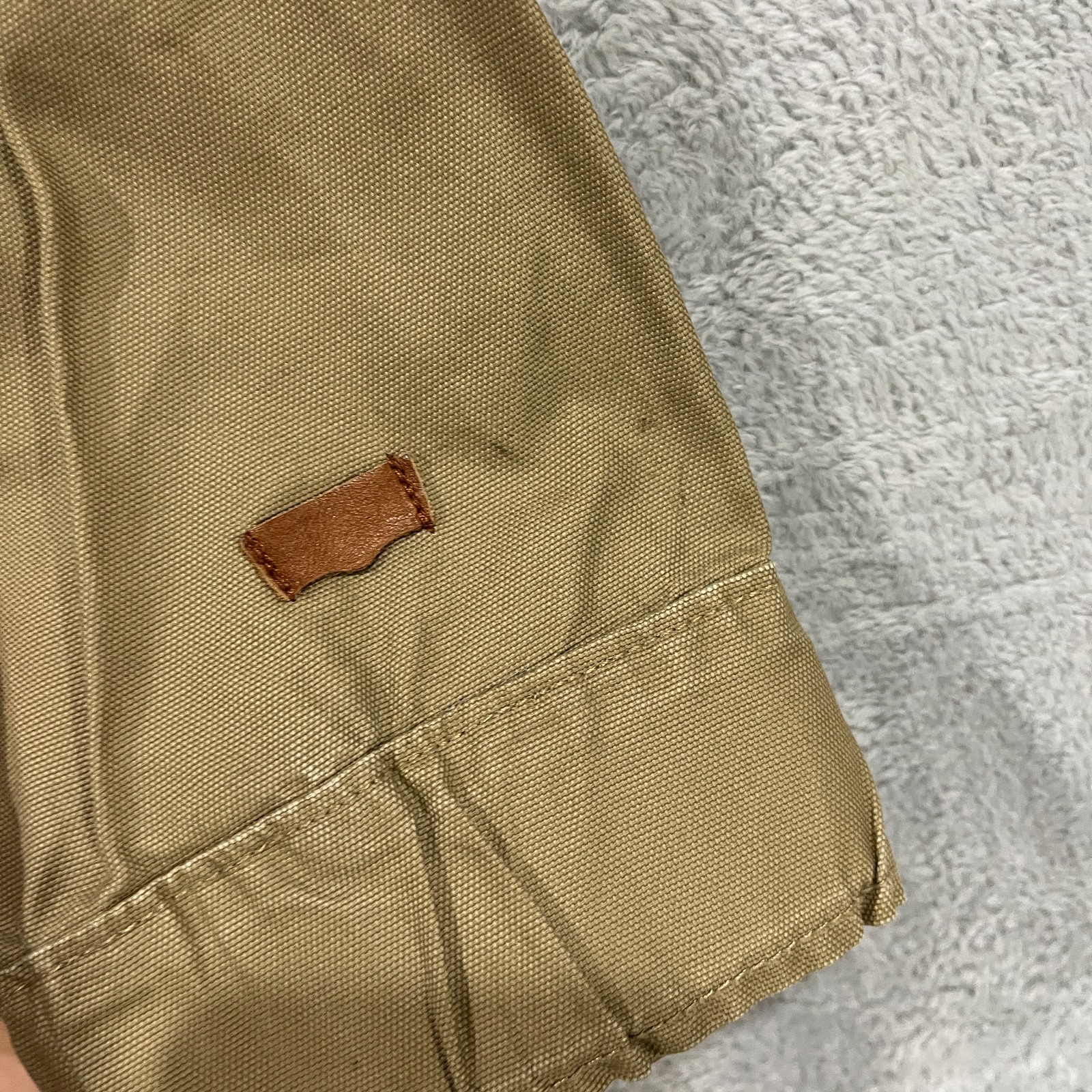 Levi’s Jacket Mens Large Canvas Hooded Full Zip Military Field Coat Pockets