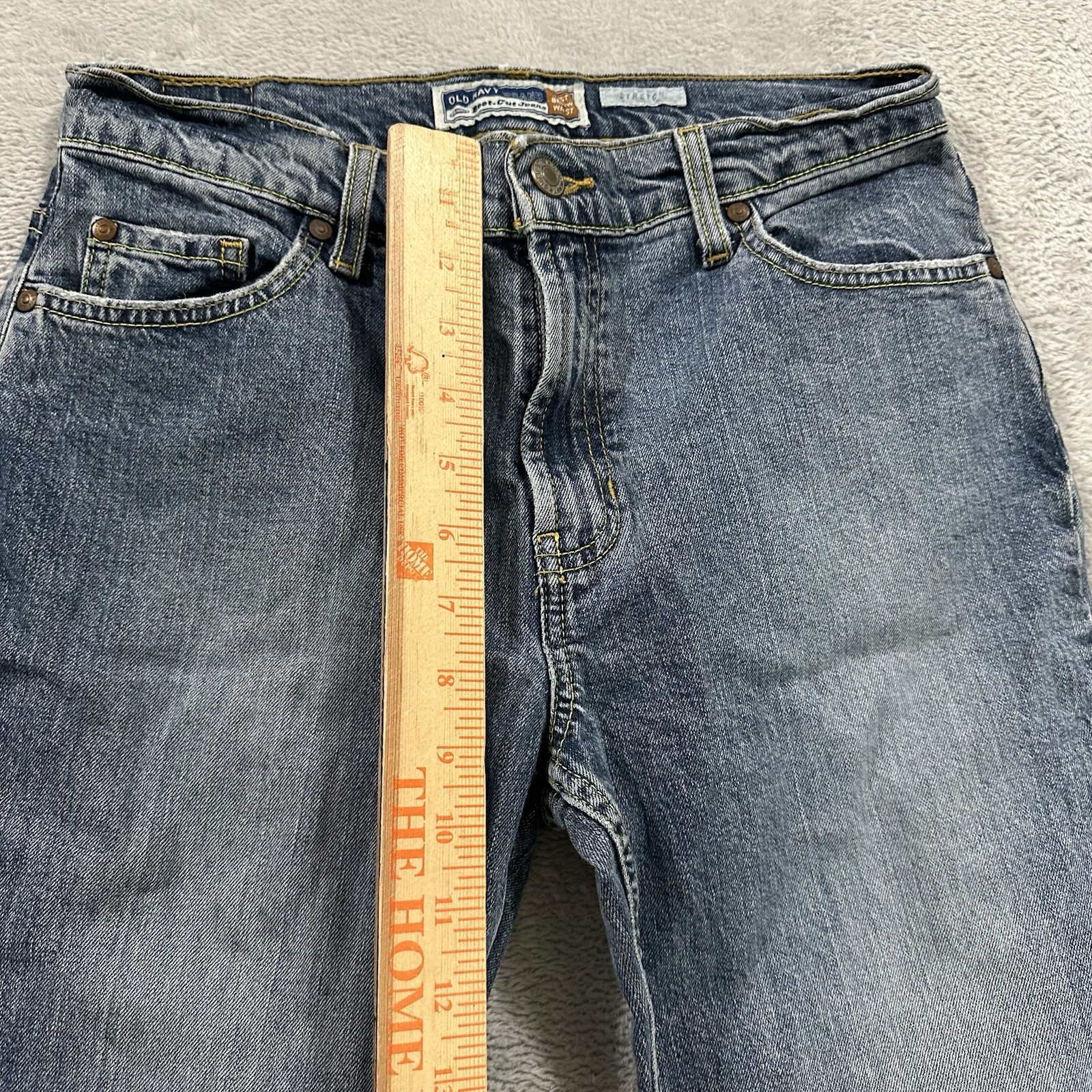 Old Navy Jeans Women’s 28 Waist Bootcut Just Below Waist Stretch Light Blue Y2K