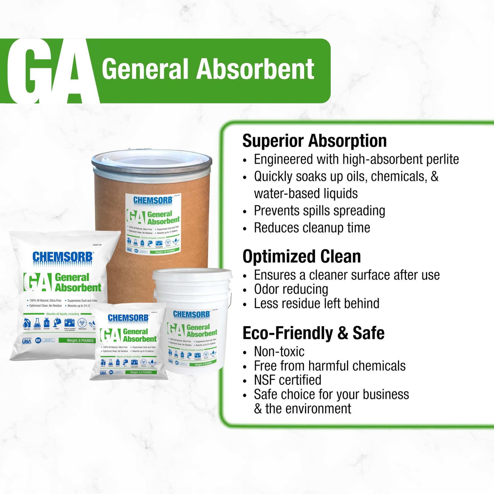 Chemsorb Ga – General Absorbent 8 Pound Bag