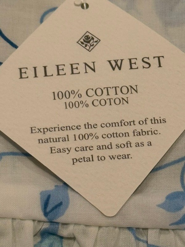 Eileen West 50″ Cap Sleeve 100% Cotton Lawn Nightgown Size 1X