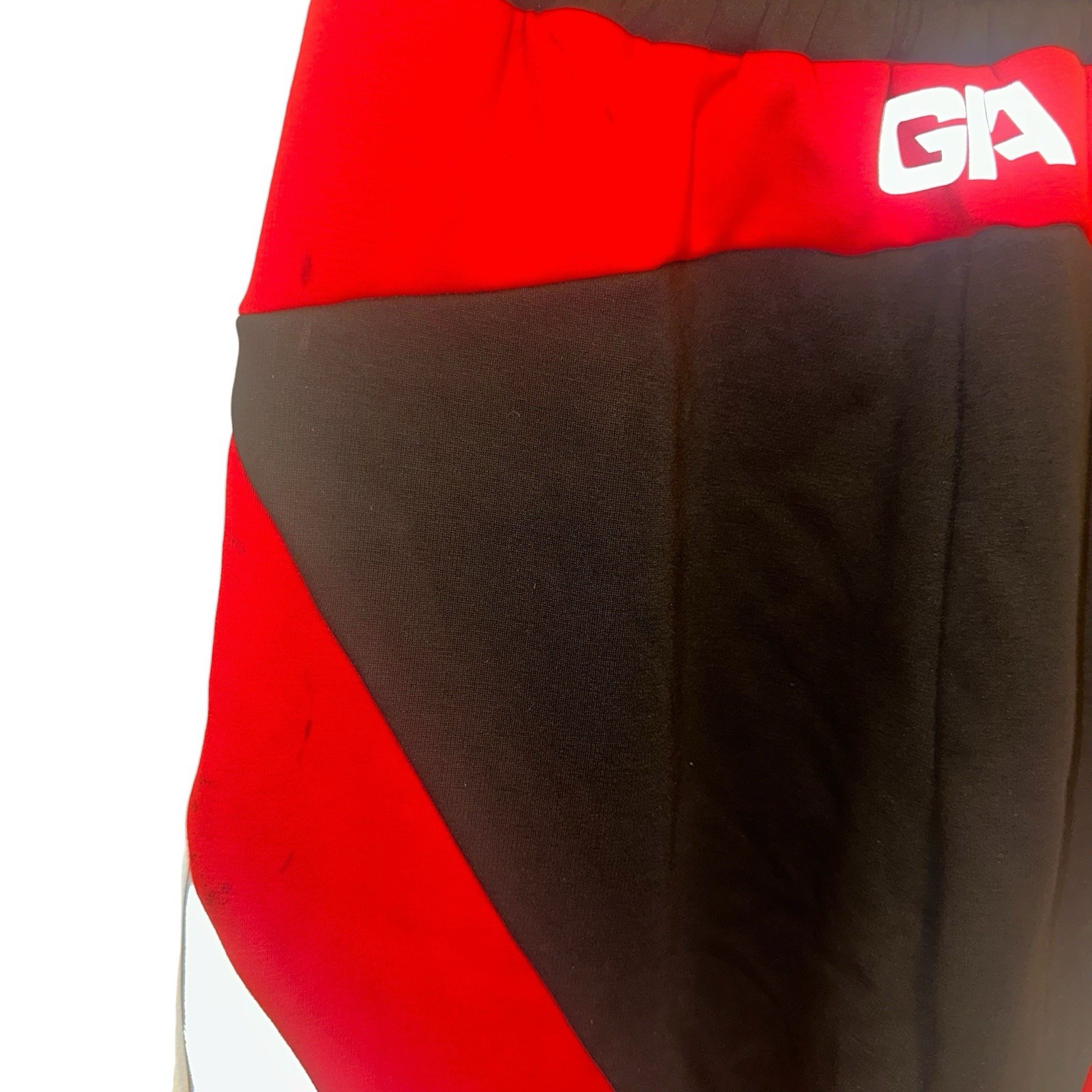 I AM GIA Red Black Silver Reflective Colorblock Hoodie Sweats Set Size XS NWT