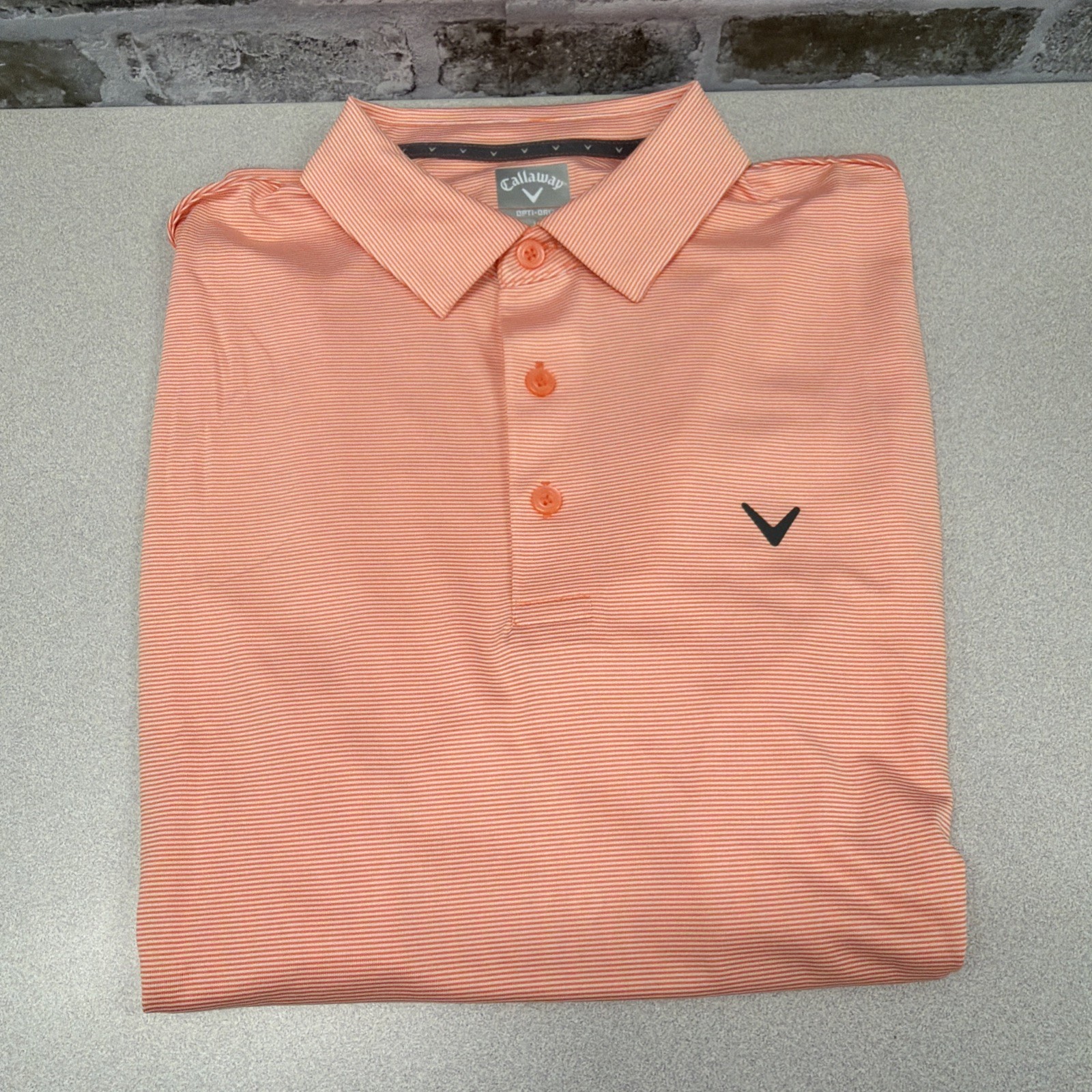 Callaway Men’s Moisture Wicking Performance Golf Polo Medium Coral