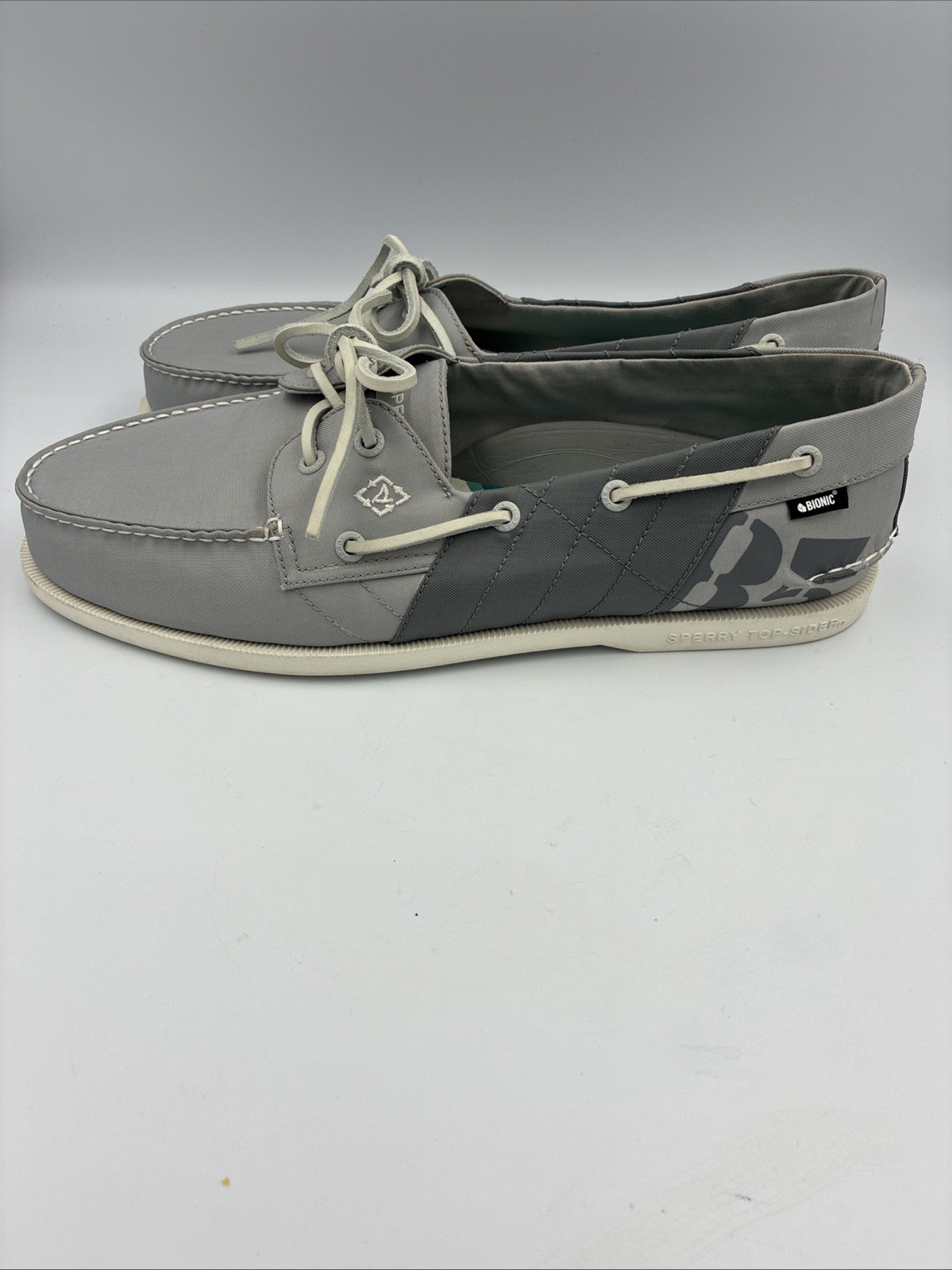 Sperry Authentic Original Bionic Boat Shoe in Gray Size 13 Men’s