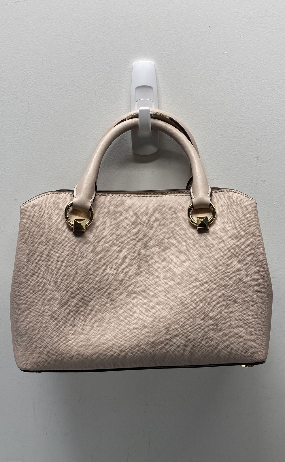 Michael Kors Pink Saffiano Leather Savannah Medium Satchel Bag Gold Hardware