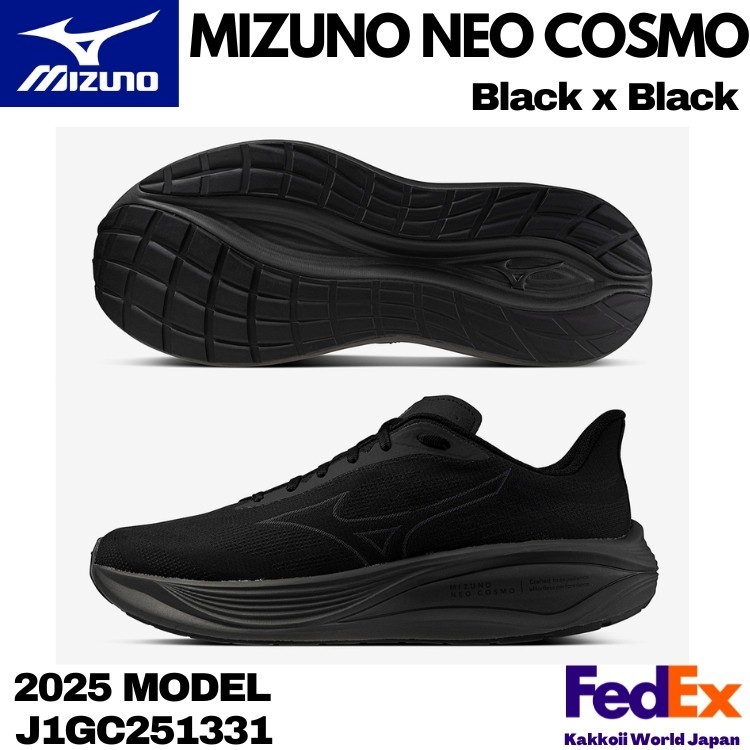 Mizuno Running Shoes MIZUNO NEO COSMO Black/Black J1GC251331 UNISEX 2025 NEW