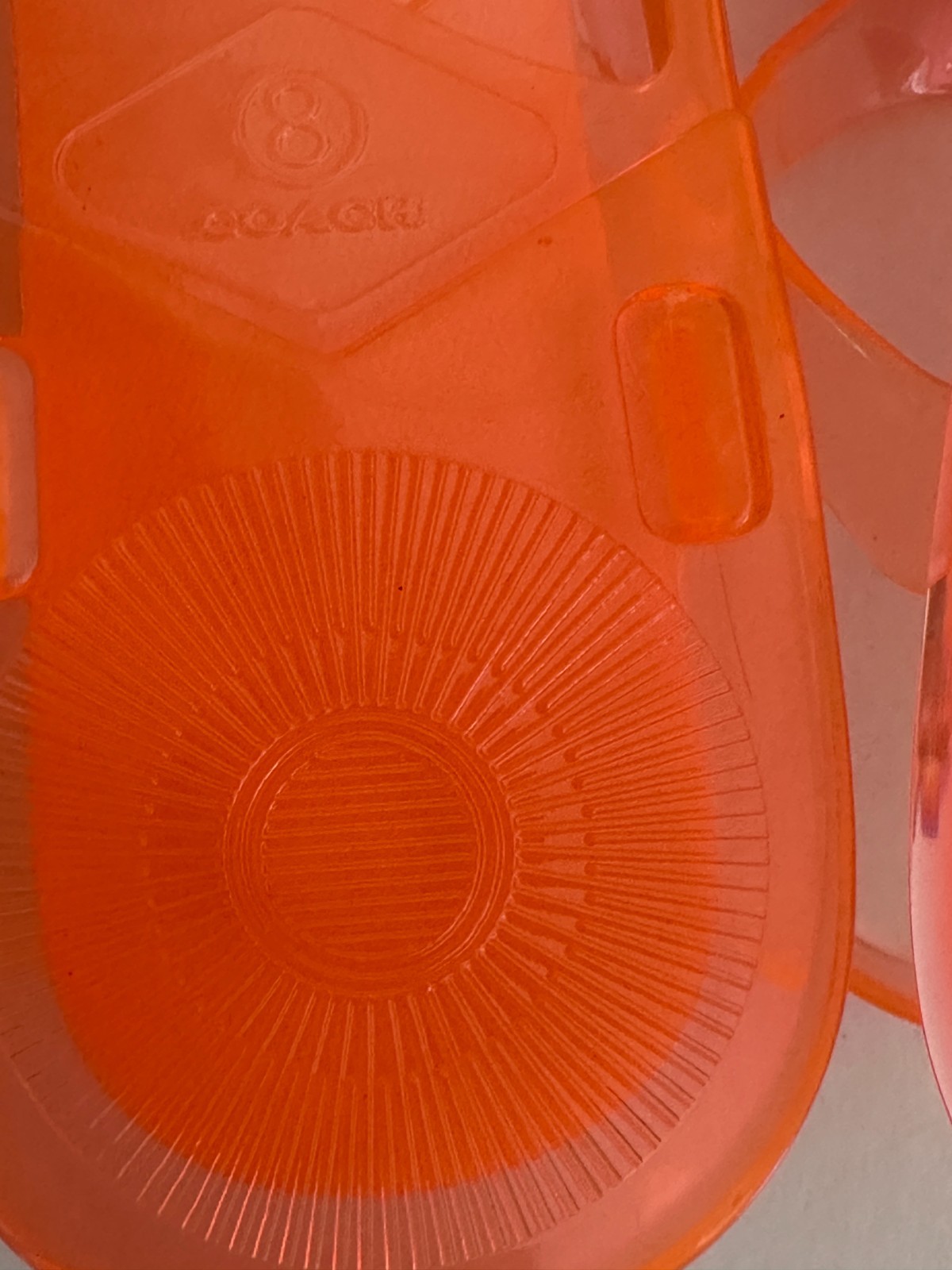 COACH Natalee Jelly Sandals SZ. 8 Orange Tangerine Logo Thong Sandals New Strap
