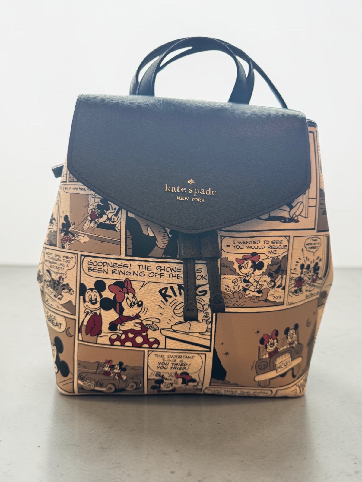 Kate Spade Disney X New York Minnie Mouse Flap Backpack- Comic Strip