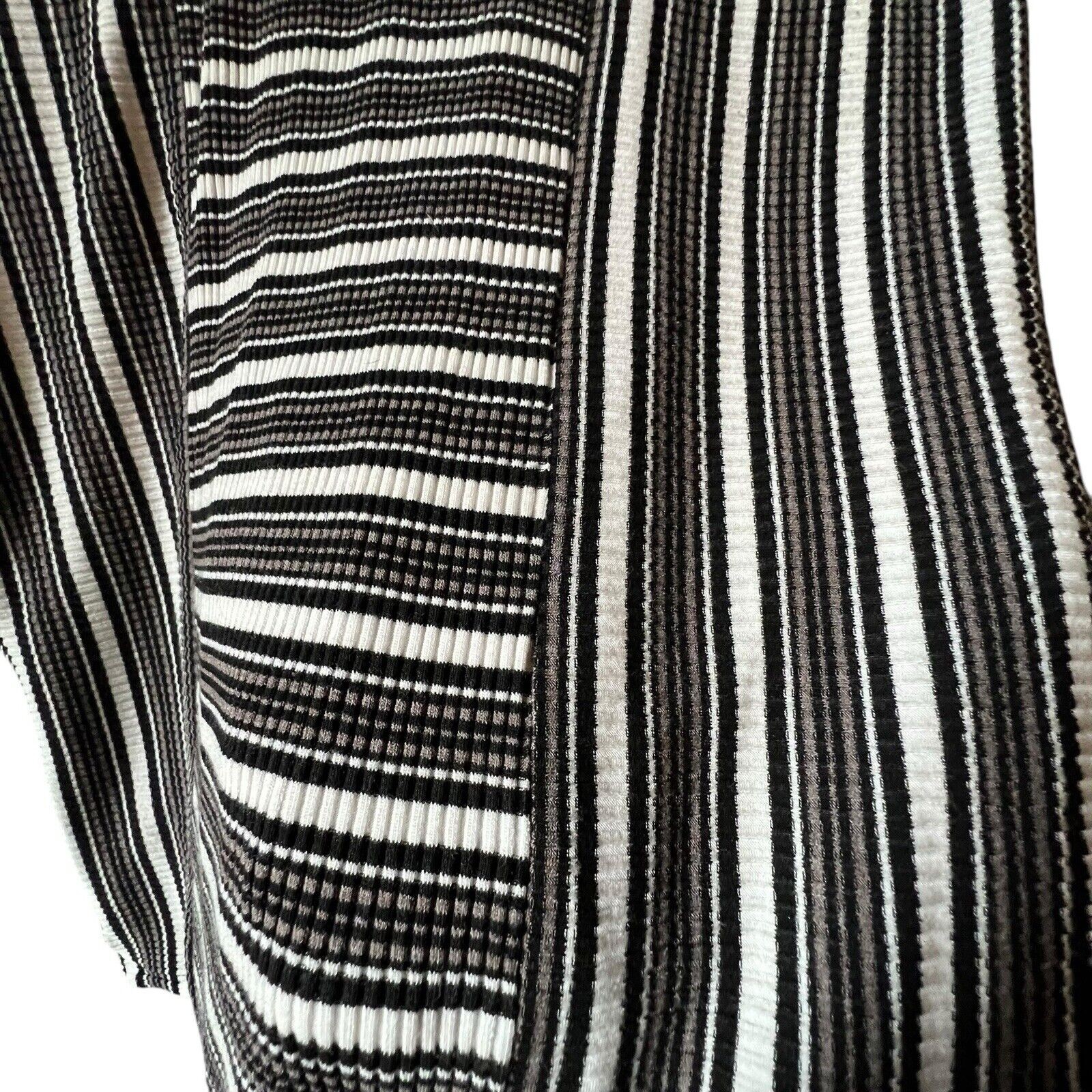 Bailey44 Stretch Stripe Bodycon Column Midi Rib Knit Dress City Preppy Y2K Large