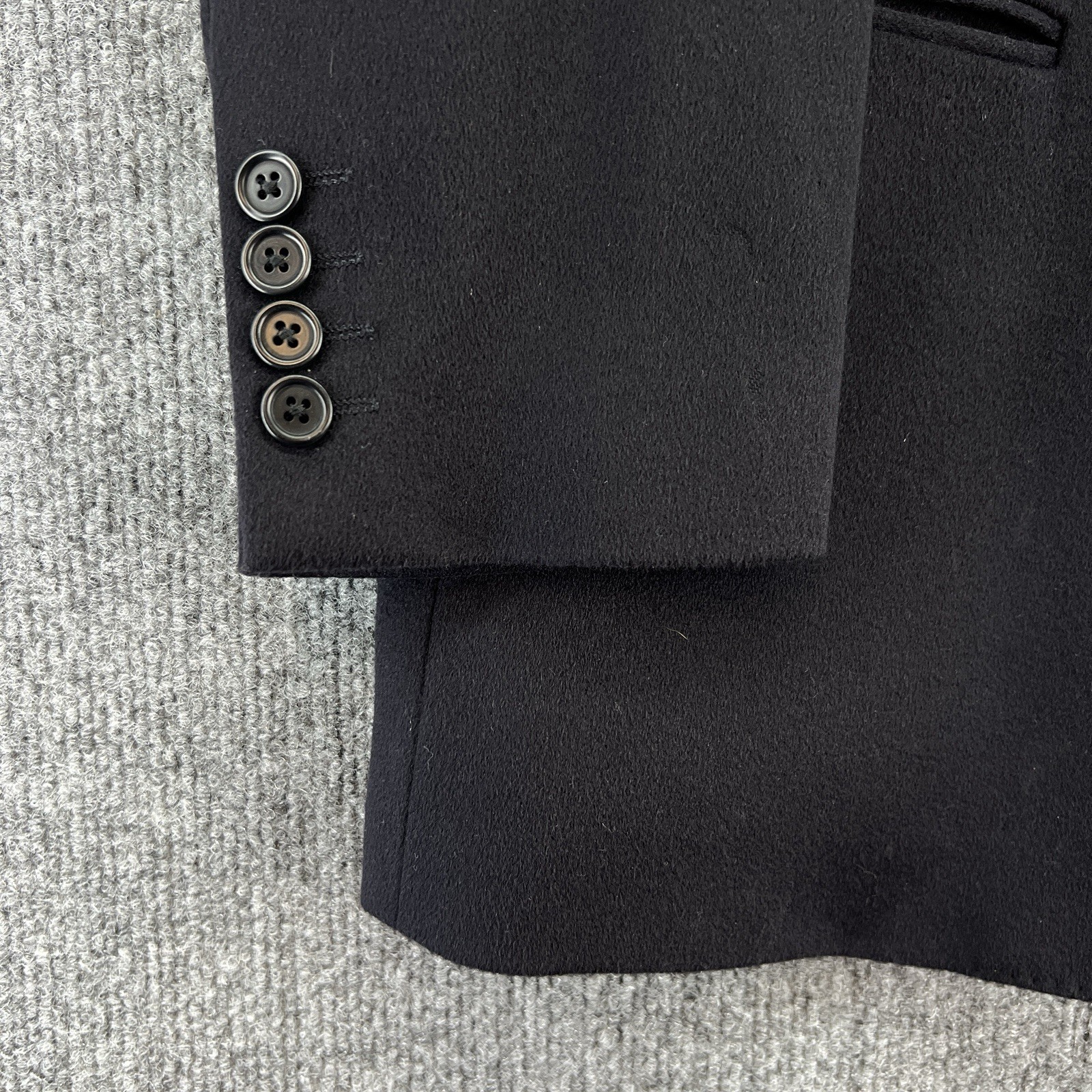Hathaway Platinum Mens 42S 100% Pure Cashmere Italy Sport Coat Navy Solid MINT