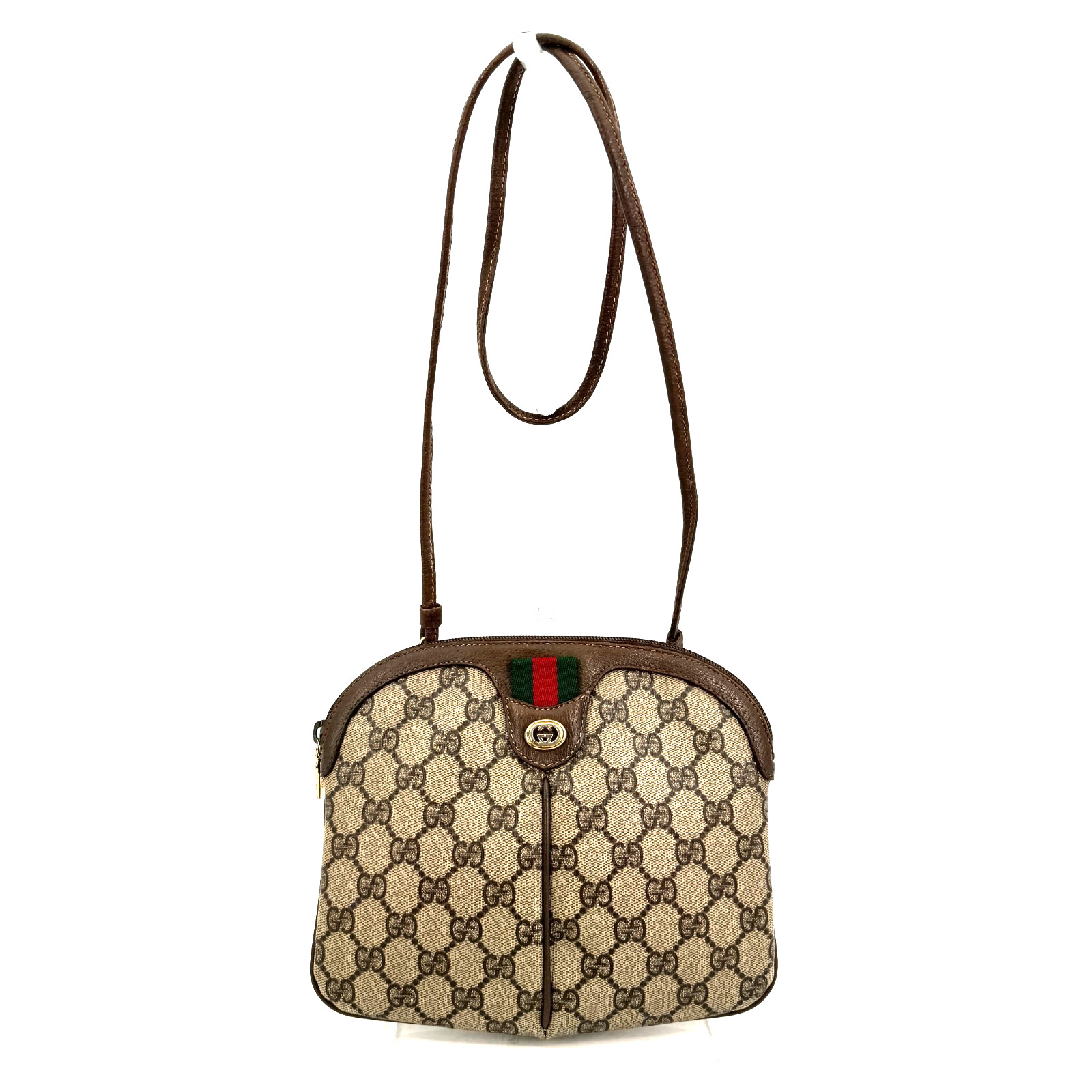 Vintage GUCCI Sherry Shoulder Bag GG Crossbody Auth