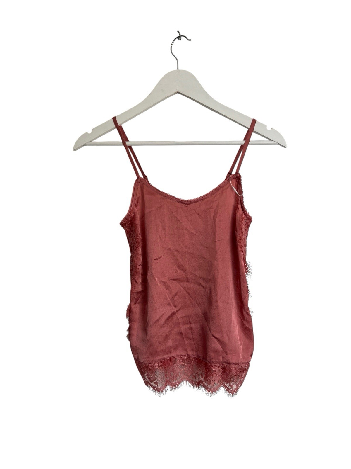 Monsoon Accessorize Pyjamas Pink Lace Trim Cami Satin RRP £35 Size XS 8