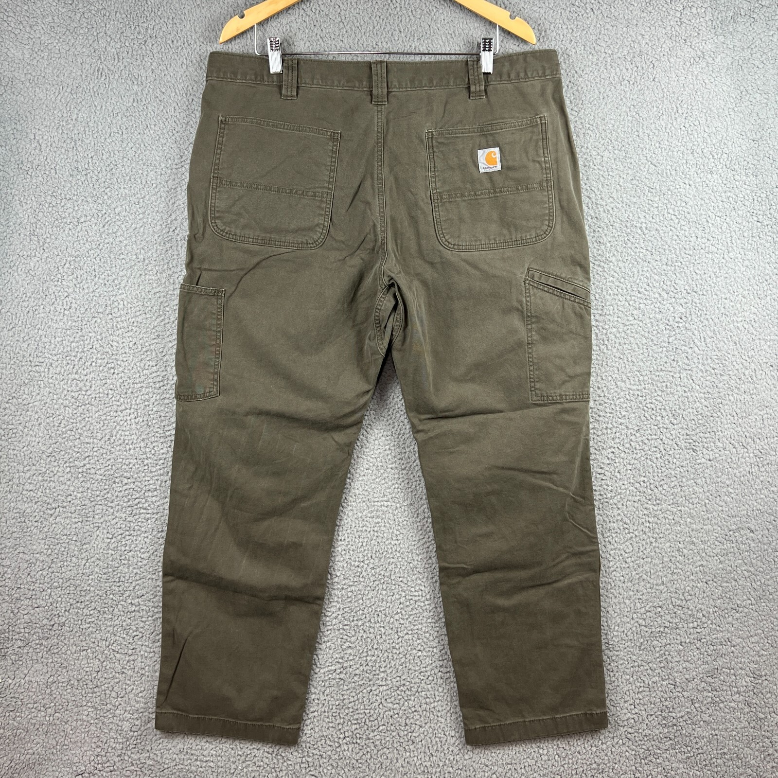 Carhartt Pants Mens 40×30 Green Relaxed Fit Double Knee Work Pants 102802-217