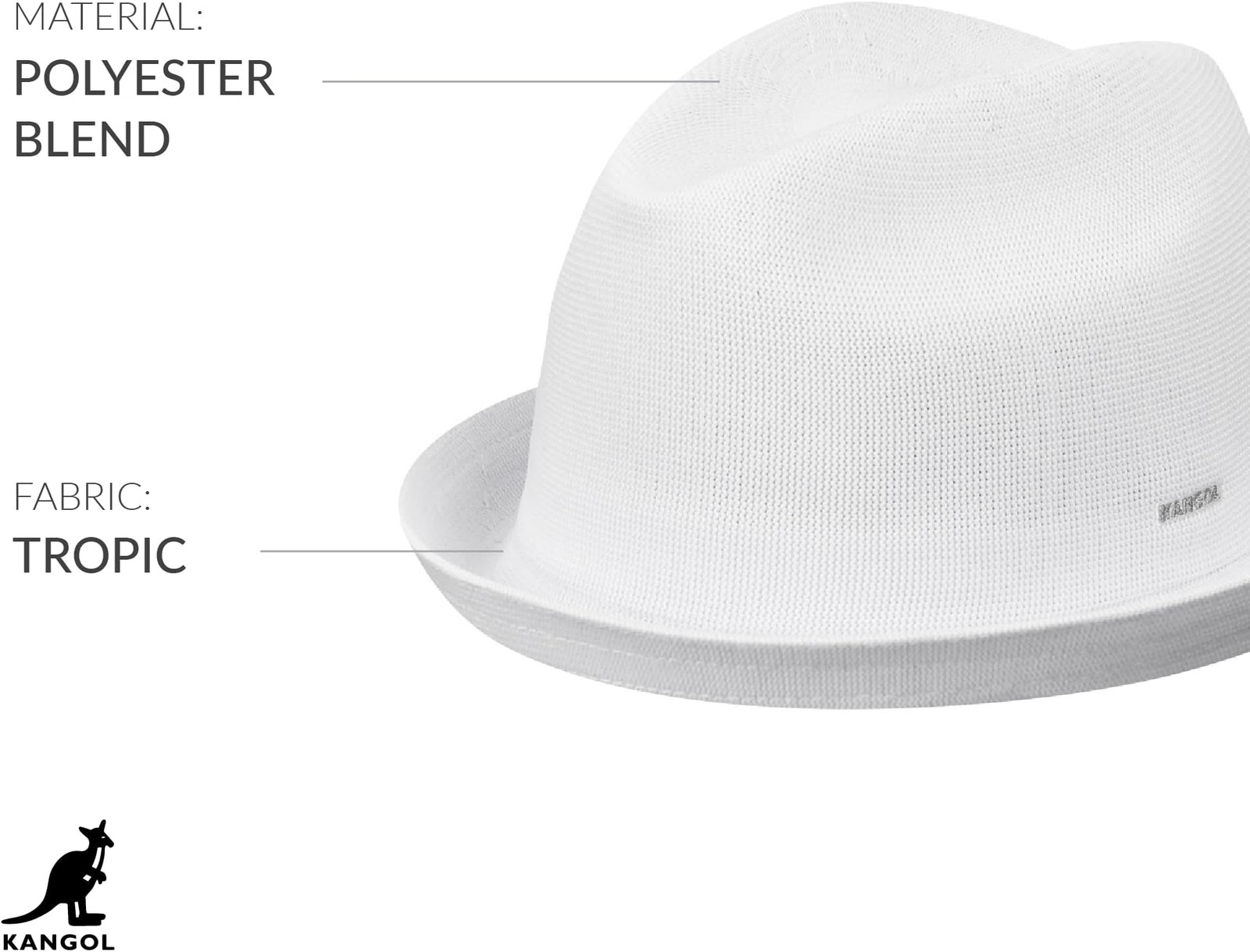 Kangol Men’s Tropic Player Fedora, Size & Color Options