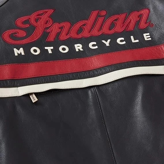 Men’s Indian Motorcycle Genuine Leather Vintage Biker Riding Jacket