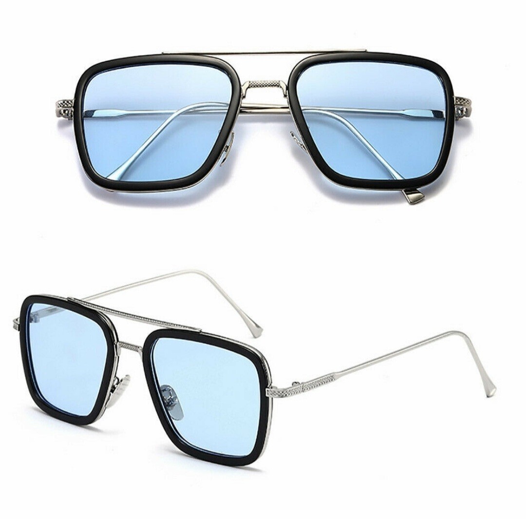 Polarized Sunglasses Spider Man Iron Man Edith glasses Tony Stark Square Retro