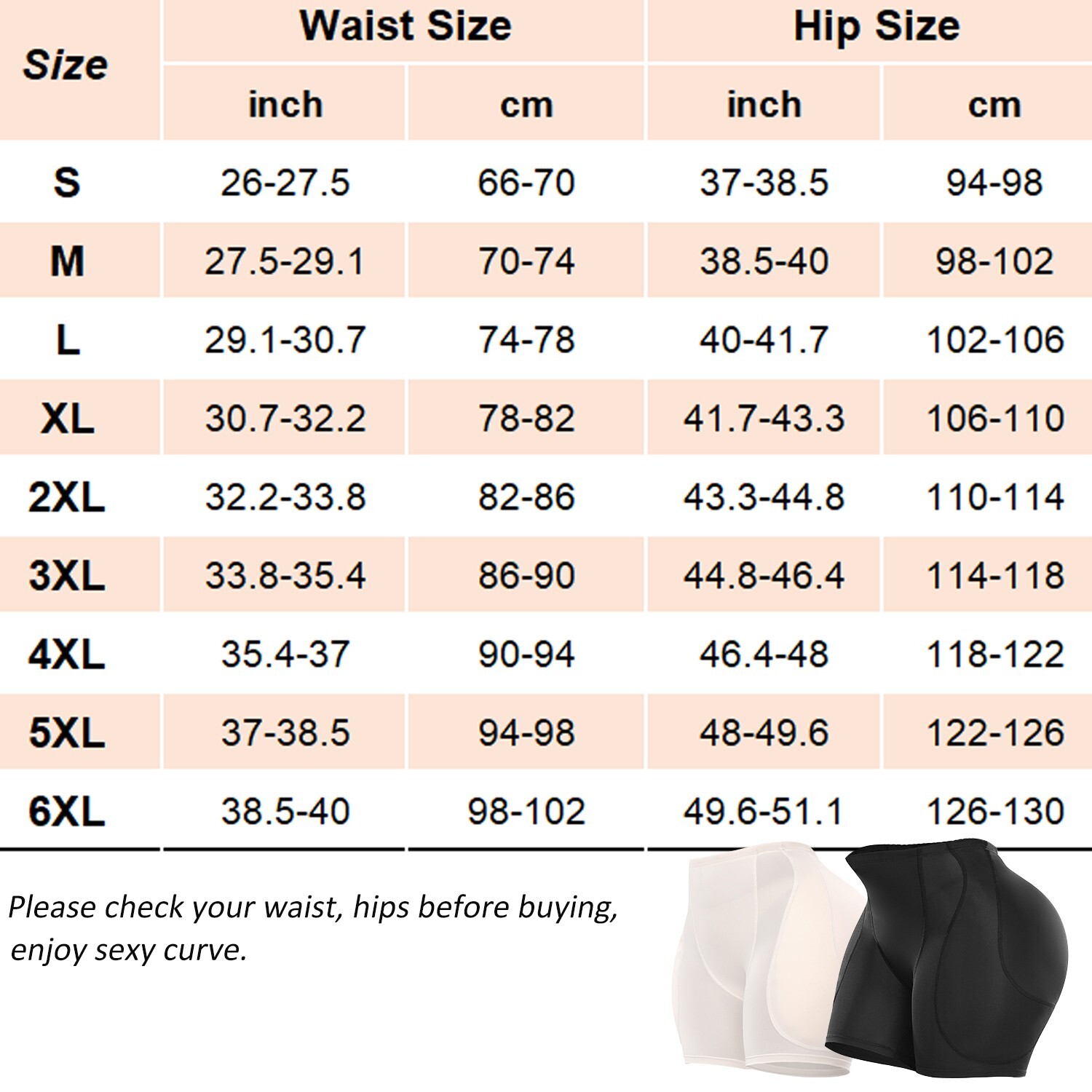 Women’s Butt and Hip Enhancer Shapewear Tummy Control Panty Padded Underwear