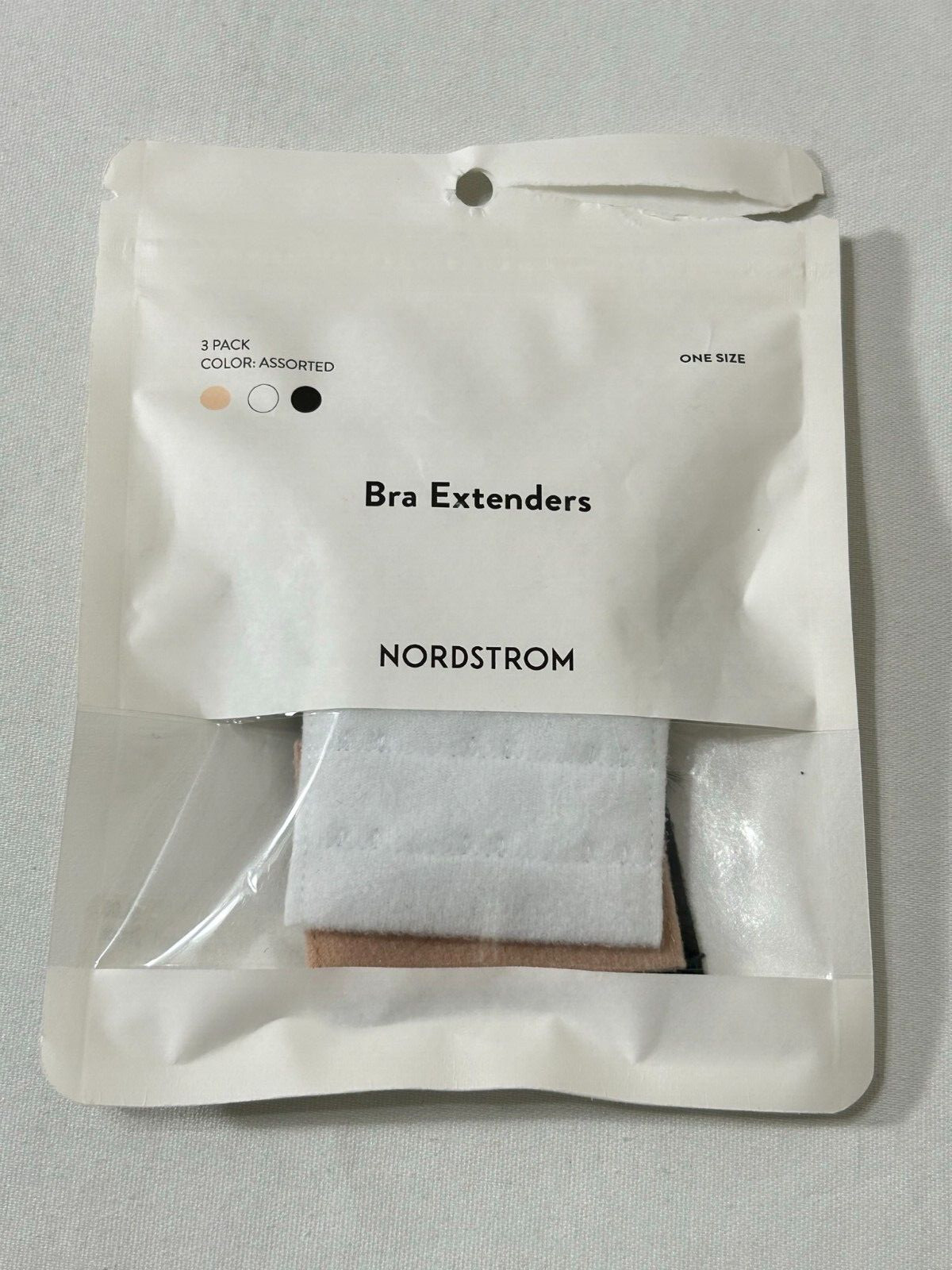 Bra Extenders 3 Pack One Size Black Beige White from Nordstrom