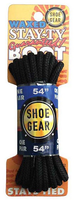 Waxed Boot Laces 54″ Black – Water-Resistant, Heavy-Duty Footwear Maintenance