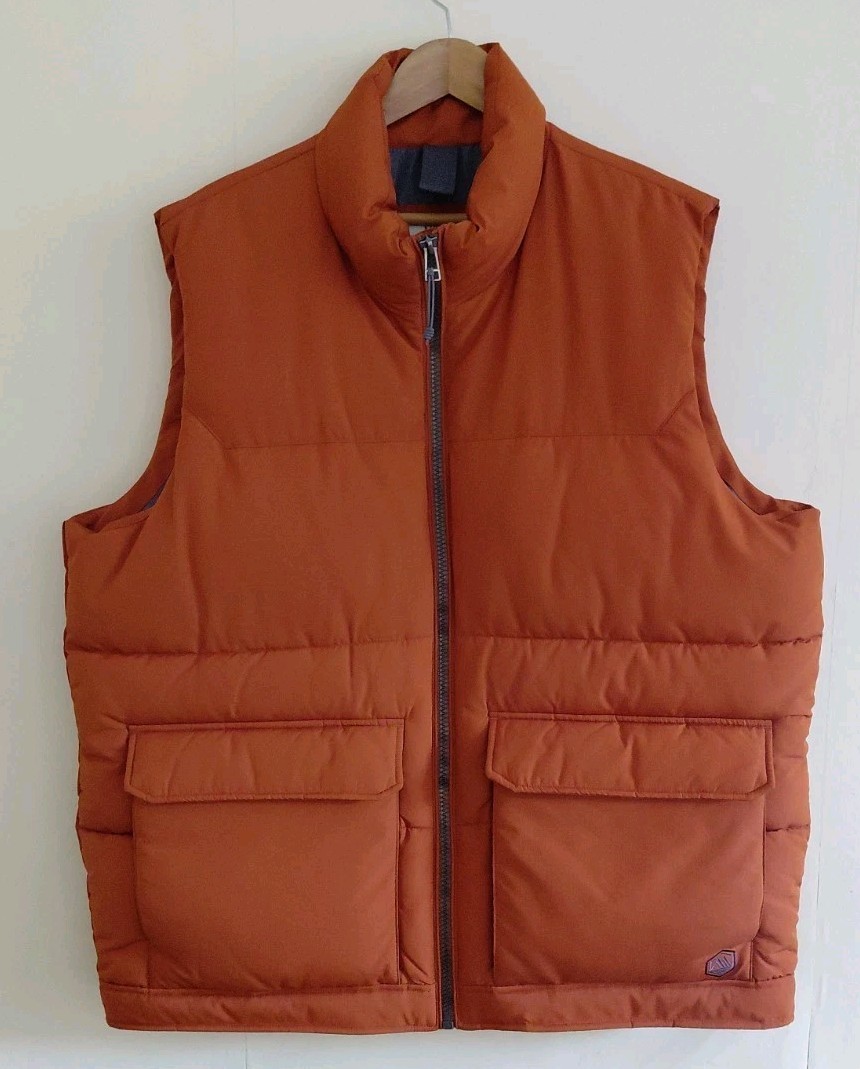 Marks And Spencer Mens Stormwear Padded Gilet Size 3XL Burnt Orange Thermowarmth
