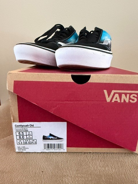 Vans Comfycush Old Skool Formula 66 Black Multicolor Unisex Shoes M6.5 W 8.0 NIB