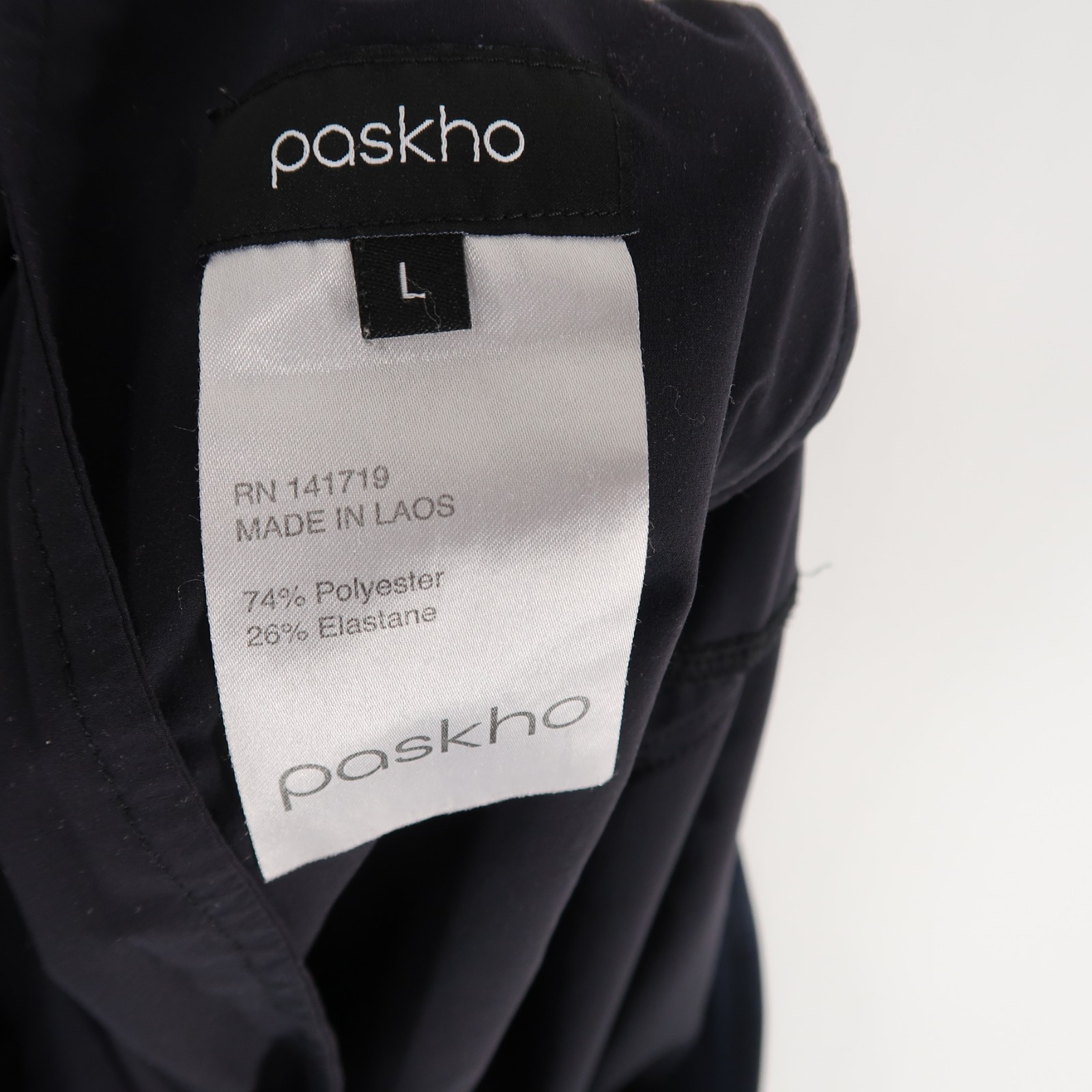 Paskho Conscious Long Haul Pants Womens L Black Flight Travel Zipper Pockets