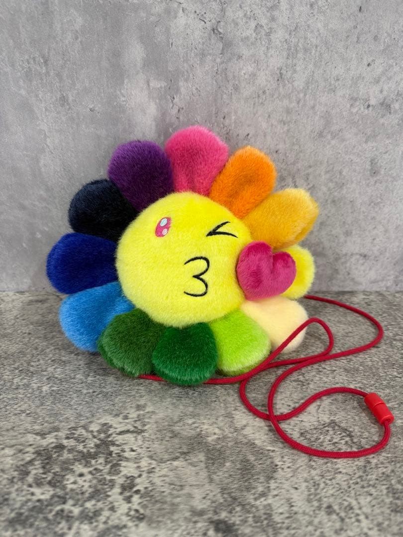 Takashi Murakami Flowers Plush Shoulder Bag Pochette Φ20cm/7.9in Kaikai Kiki