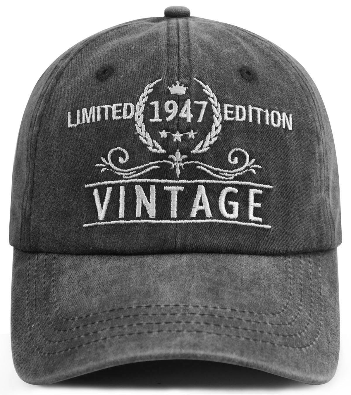 79th Birthday Gifts for Women Men, Funny Embroidered Limited One Size, Black