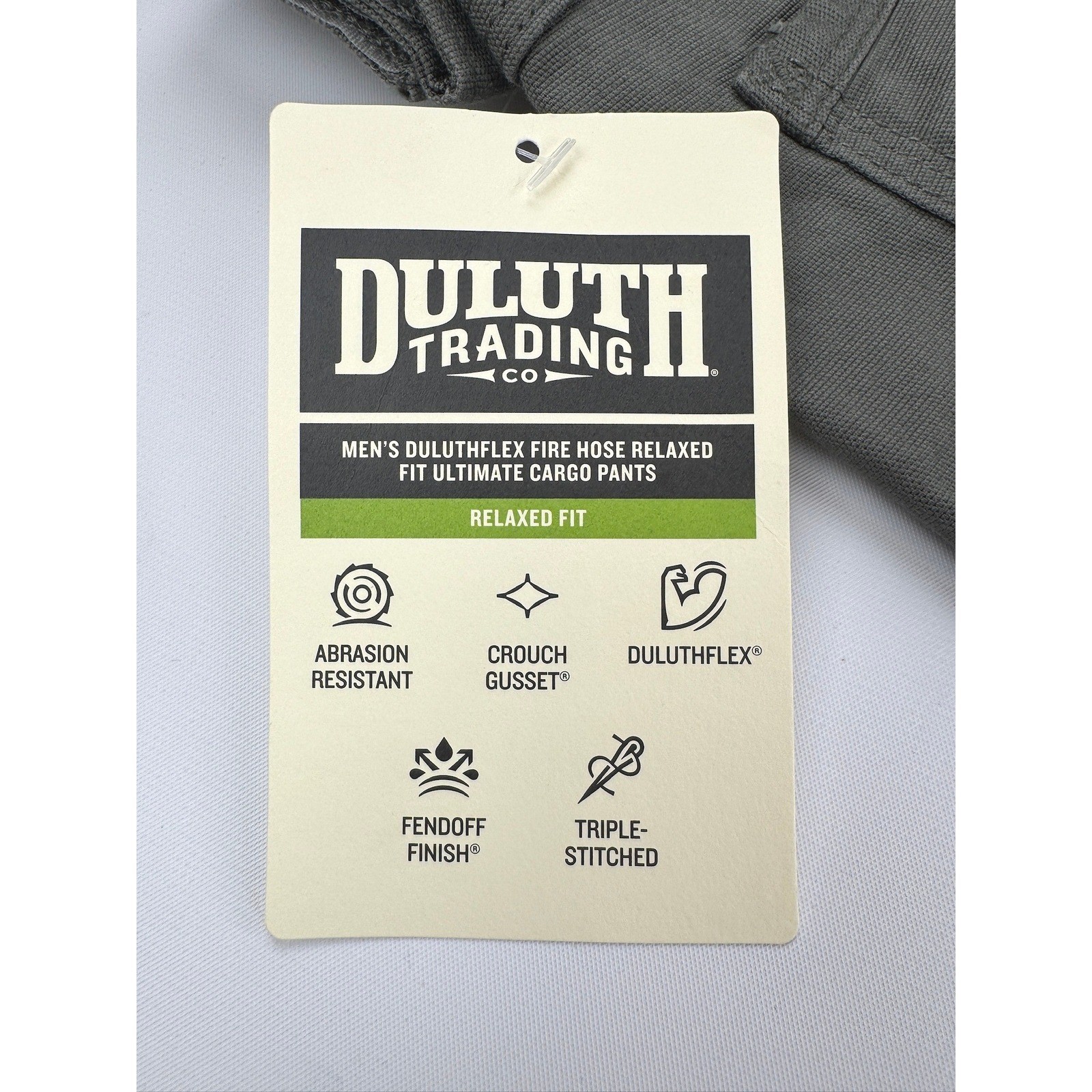 Duluth Trading Co Fire Hose Ultimate Cargo Pants Relaxed Fit Gunmetal Grey 35×34