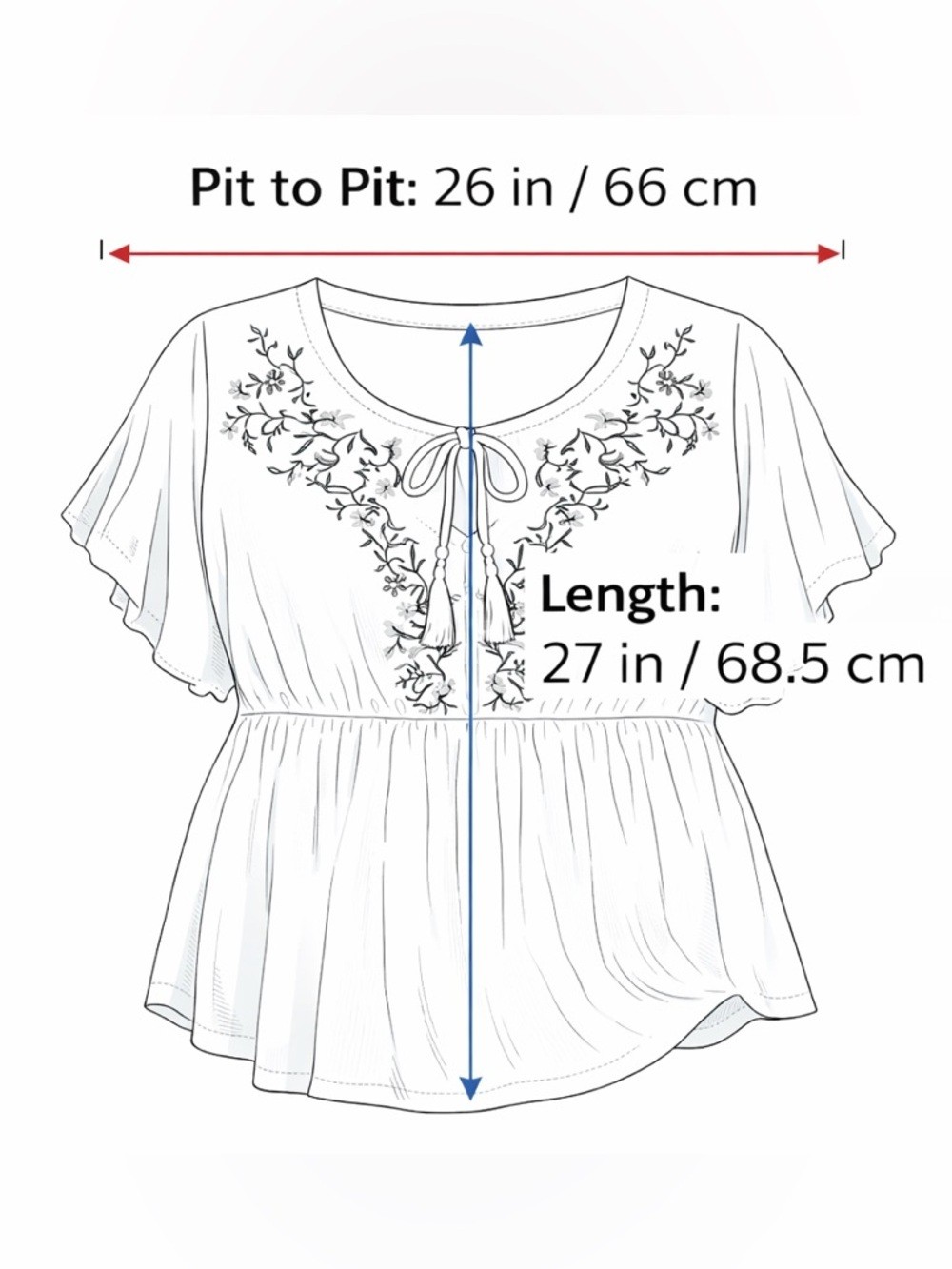 Torrid Ivory Boho Peasant Blouse Embroidered Floral Top Size 2