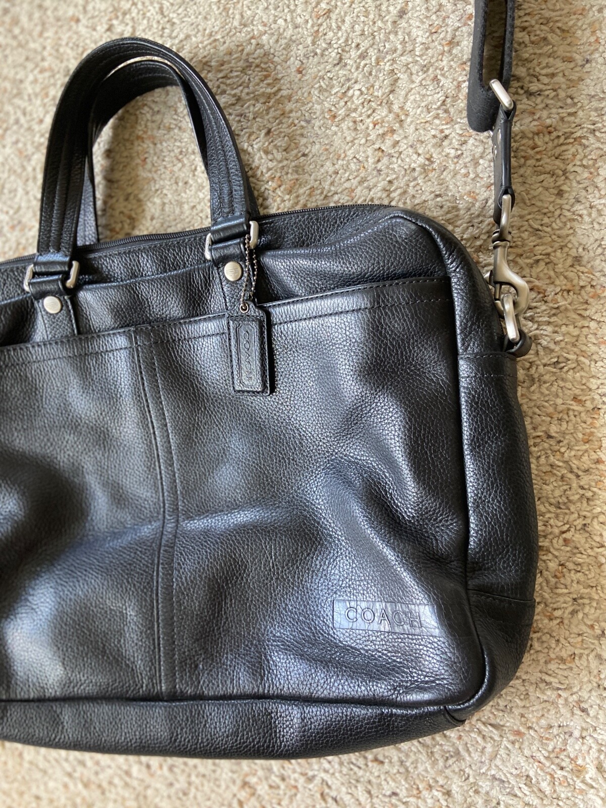 Genuine Coach Camden Leather 2 Way Zip Top Business Bag Large Capacity – MINT