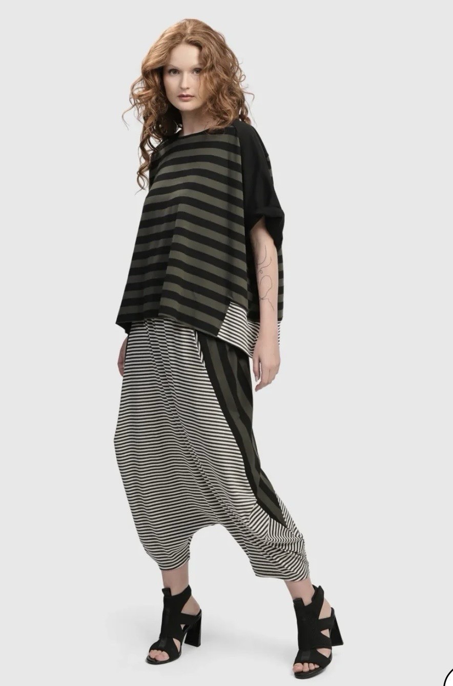 Alembika Urbam Imperial Harem Pants Striped XL with Tags