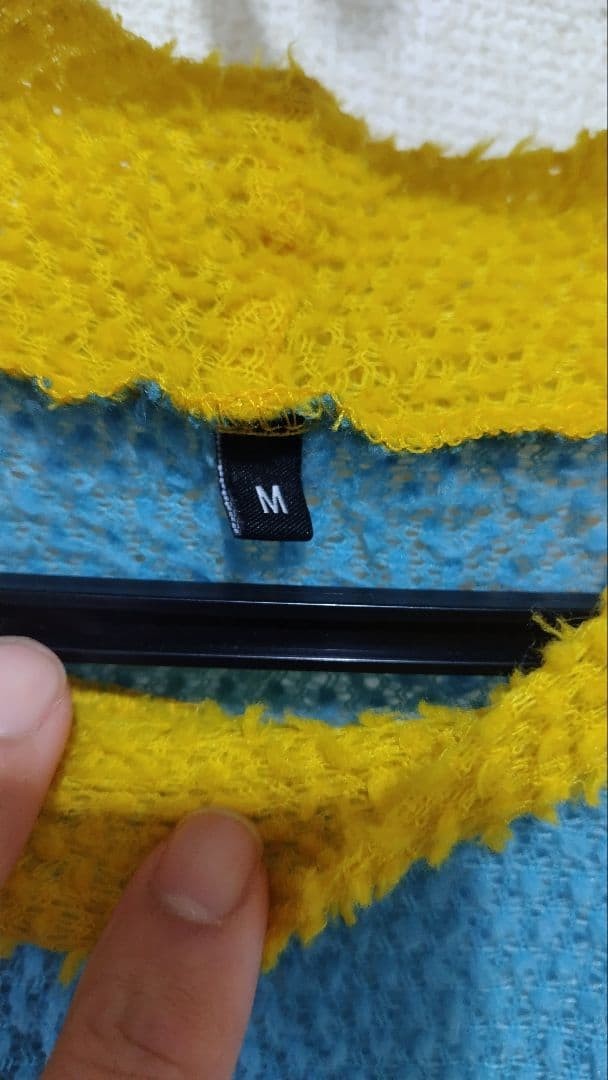 Senchi Designs ALPHA 60 Crewneck Blue Yellow M Size Long Sleeve