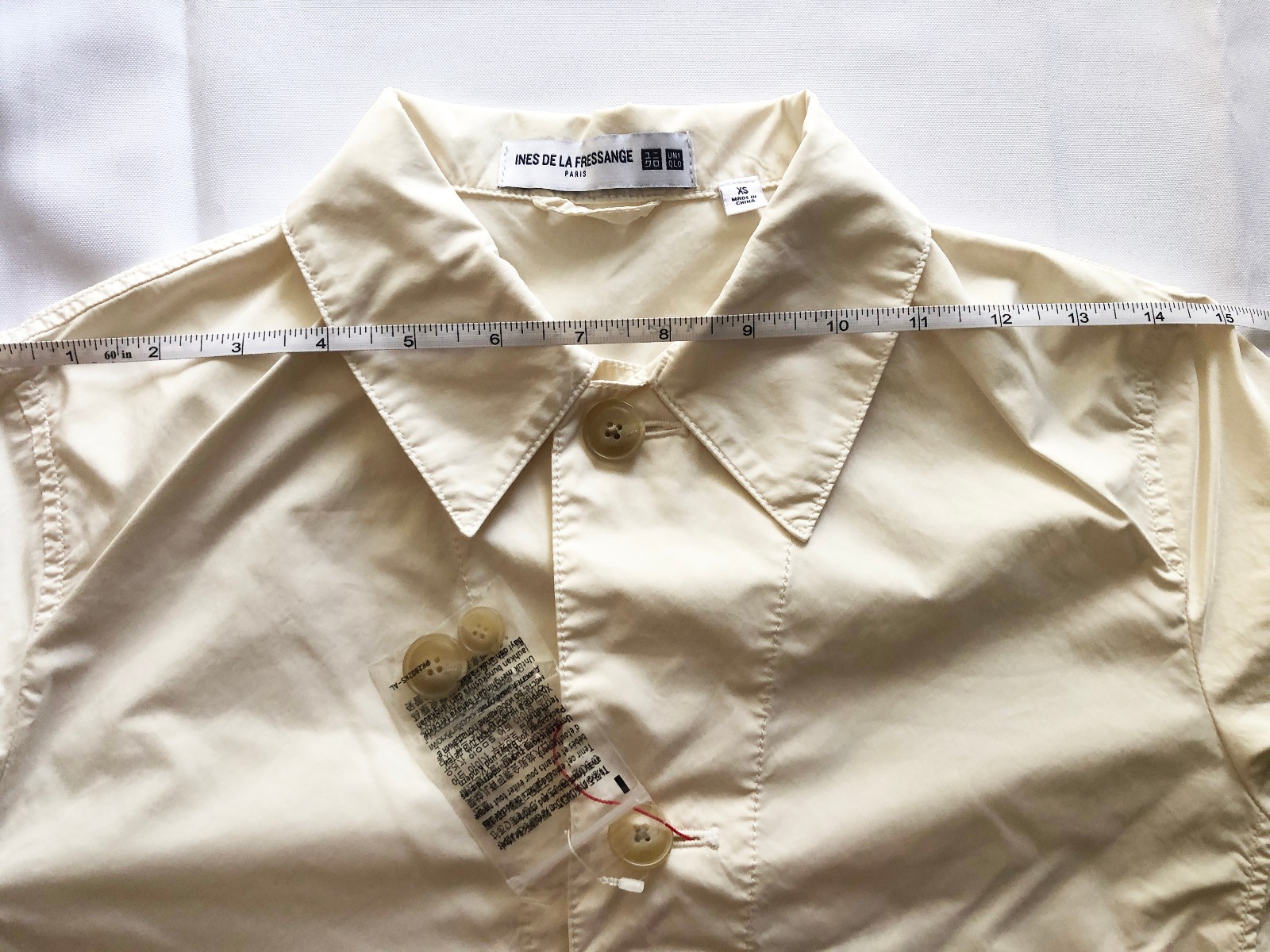 Uniqlo Women Coverall Jacket IDLF (INES DE LA FRESSANGE) in Natural XS – NWT