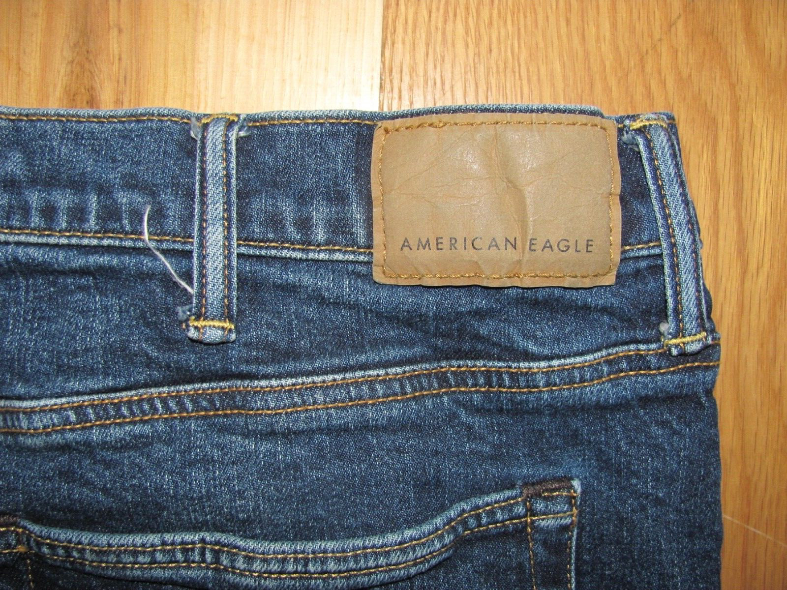 American Eagle Flex Blue Denim Straight Leg Jeans Men’s 38 x 30 (TD6-VF )