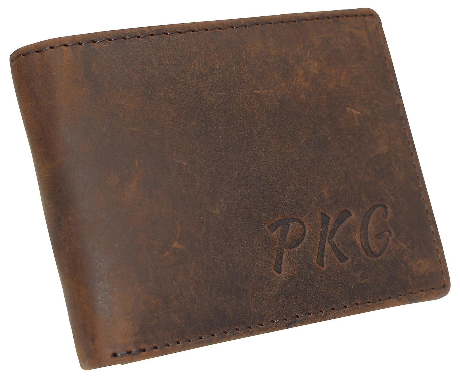 CAZORO Personalized Wallets Name Initials Men’s Vintage Leather RFID Blocking…