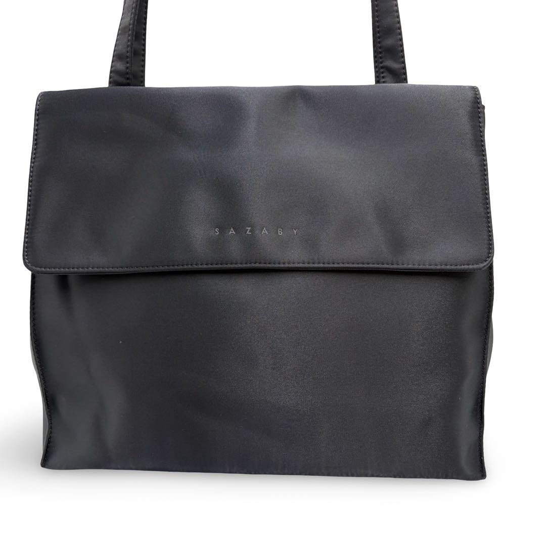Sazaby Y2K Black Nylon Shoulder Bag Tote Japan Used 0713994