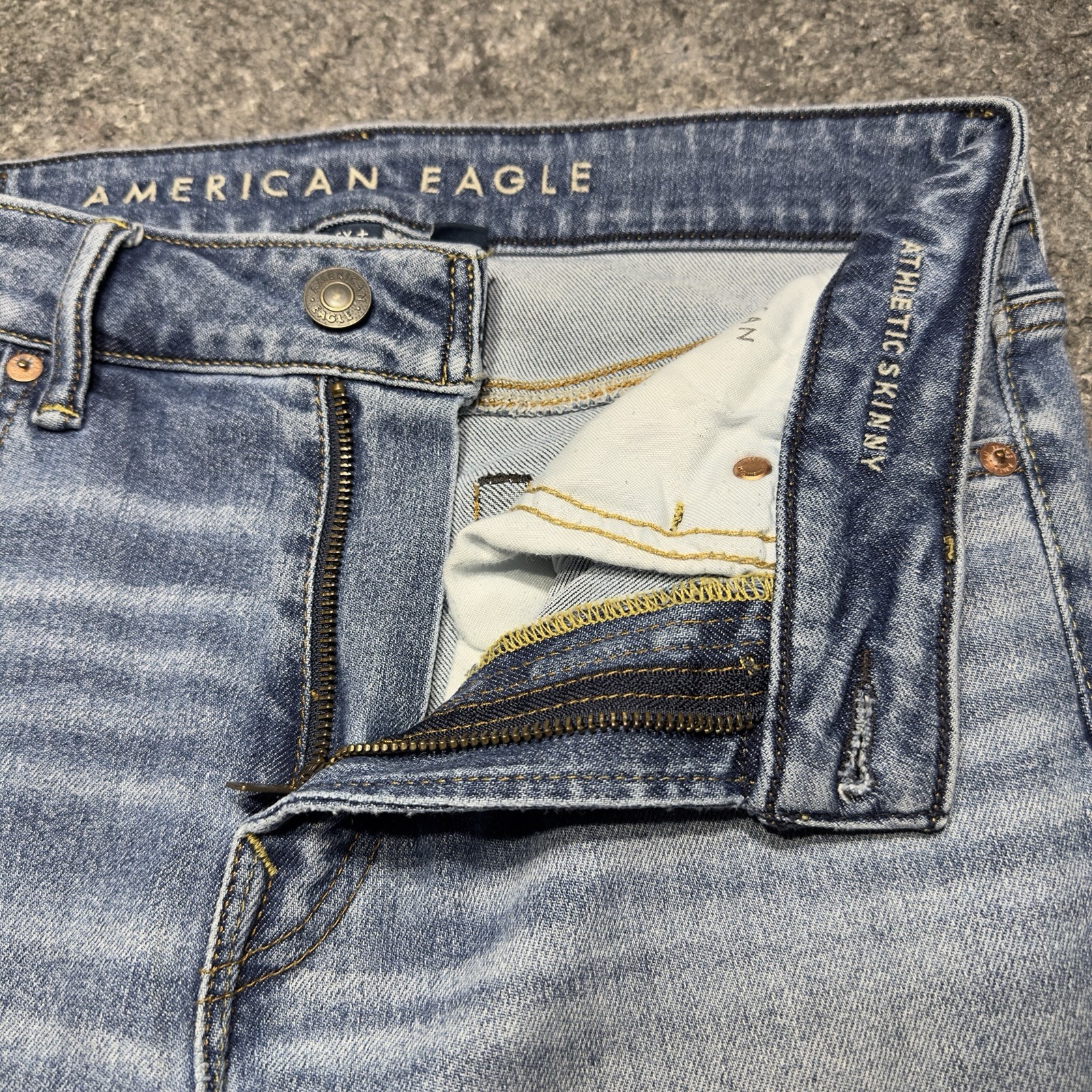 American Eagle Airflex+ Jeans Mens 31×32 Blue Stretch Waist Atheletic Skinny