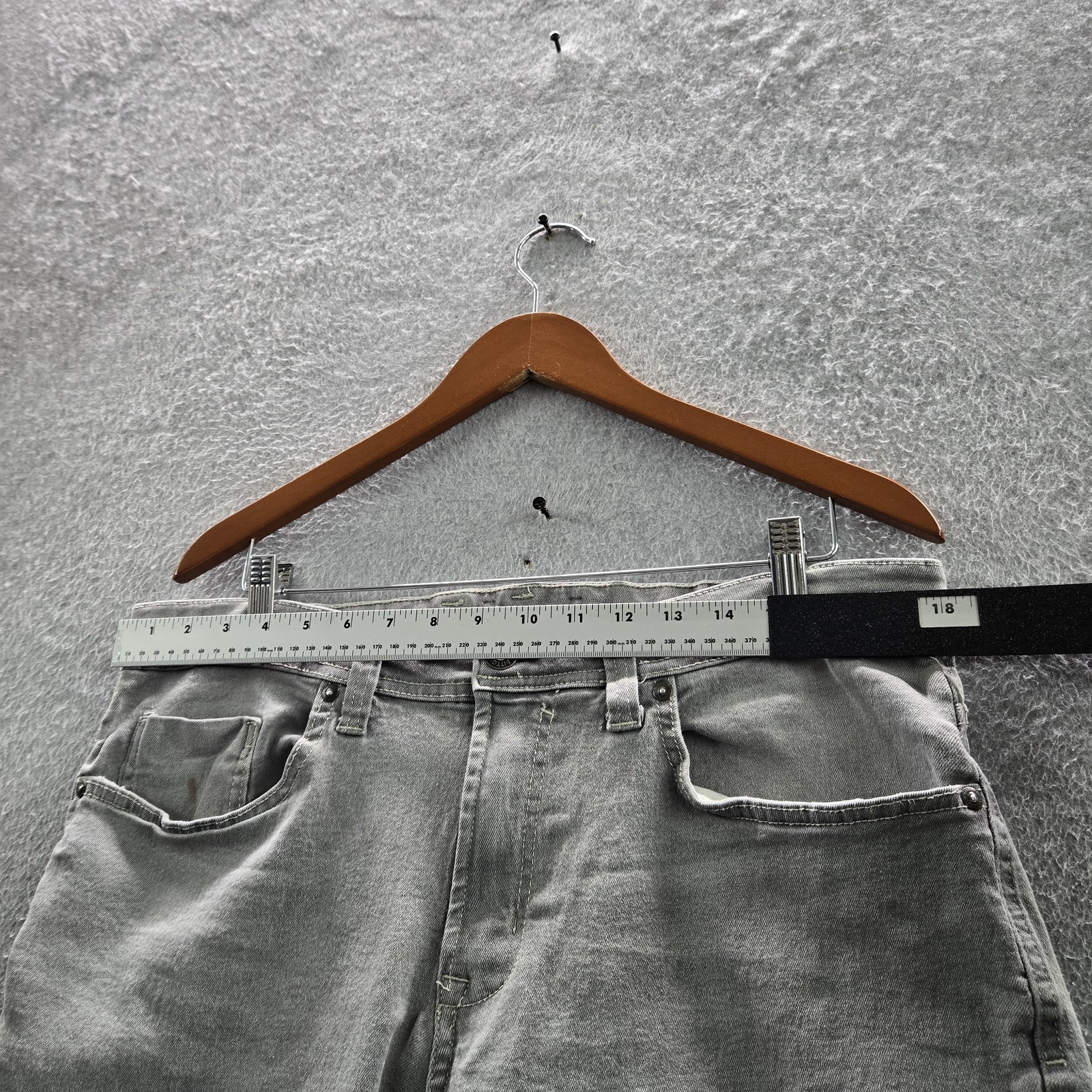 Buffalo David Bitton Men Jeans 34X30 Gray Denim Evan-X Slim Straight 26″
