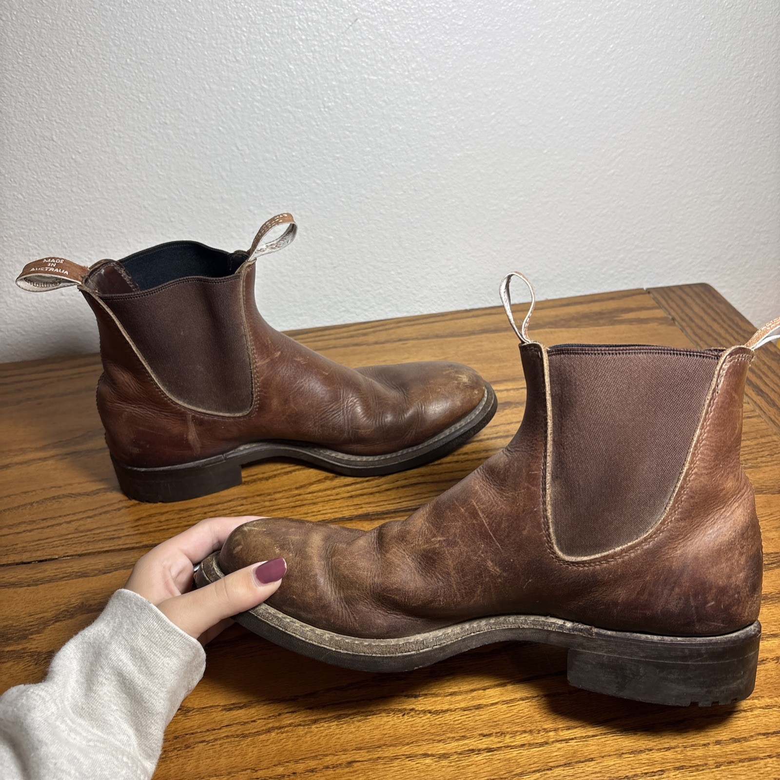 R.M. Williams Chelsea Brown Leather Pull On Boots Men’s Size US 9 / UK 8